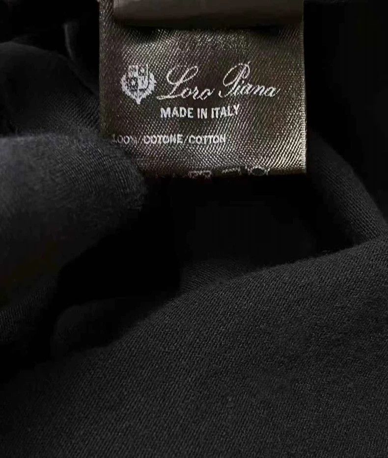 Loro Piana Loro Piana Black embroidered letters on short sleeves Size US S / EU 44-46 / 1 - 4 Thumbnail