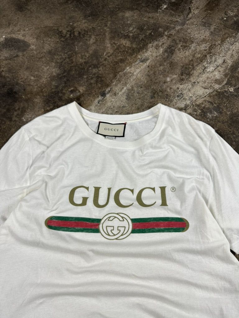 Gucci Gucci Spellout Big Logo T-shirt Size US M / EU 48-50 / 2 - 2 Thumbnail