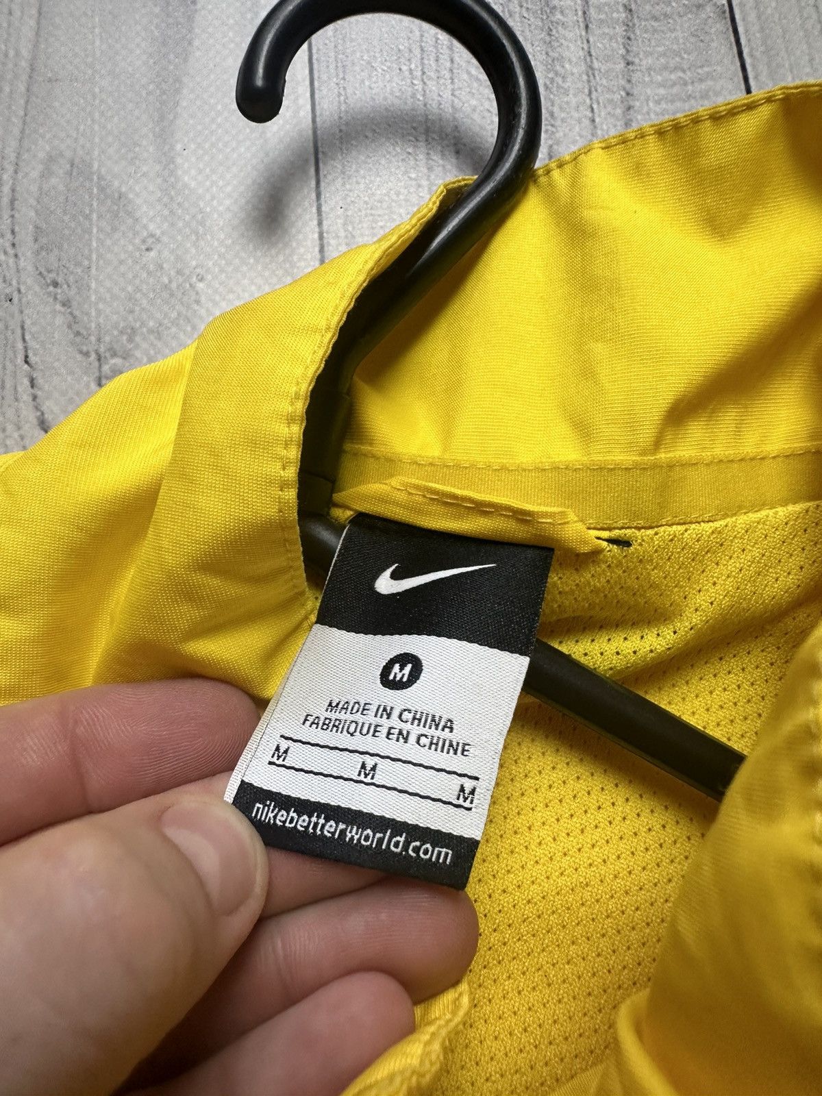 Nike × Vintage Vintage Nike Barcelona soccer track jacket size M yellow Size US M / EU 48-50 / 2 - 5 Thumbnail