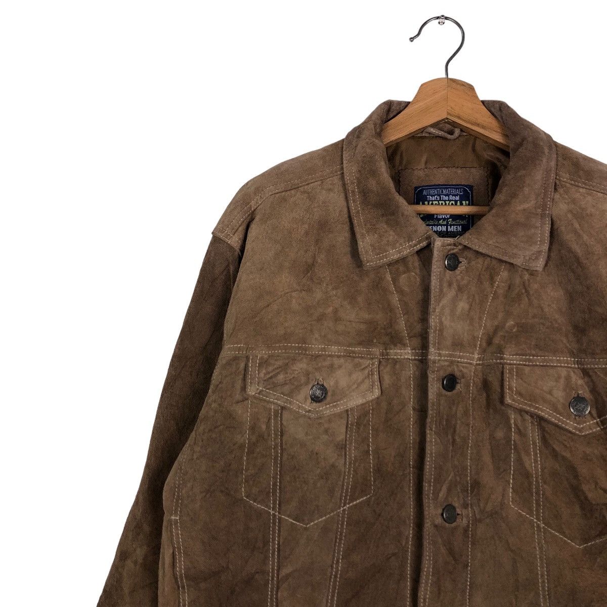 Japanese Brand VINTAGE BIKER LEATHER JACKET TRUCKER XENON MAN ISSEY MIYAKE Size US L / EU 52-54 / 3 - 7 Thumbnail