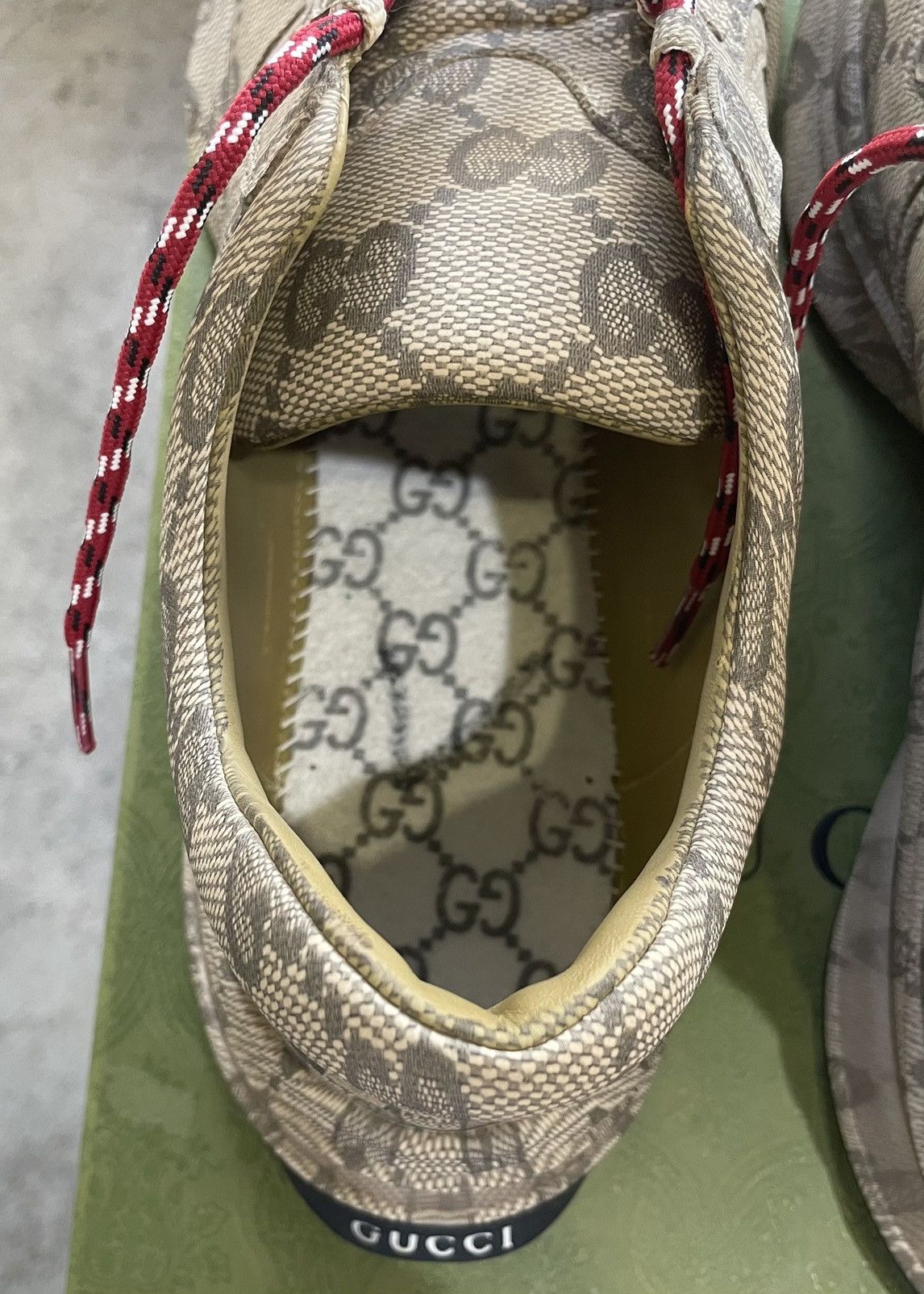 Gucci Gucci Run Sneaker 'Beige Ebony Monogram' Size US 13 / EU 46 - 10 Thumbnail
