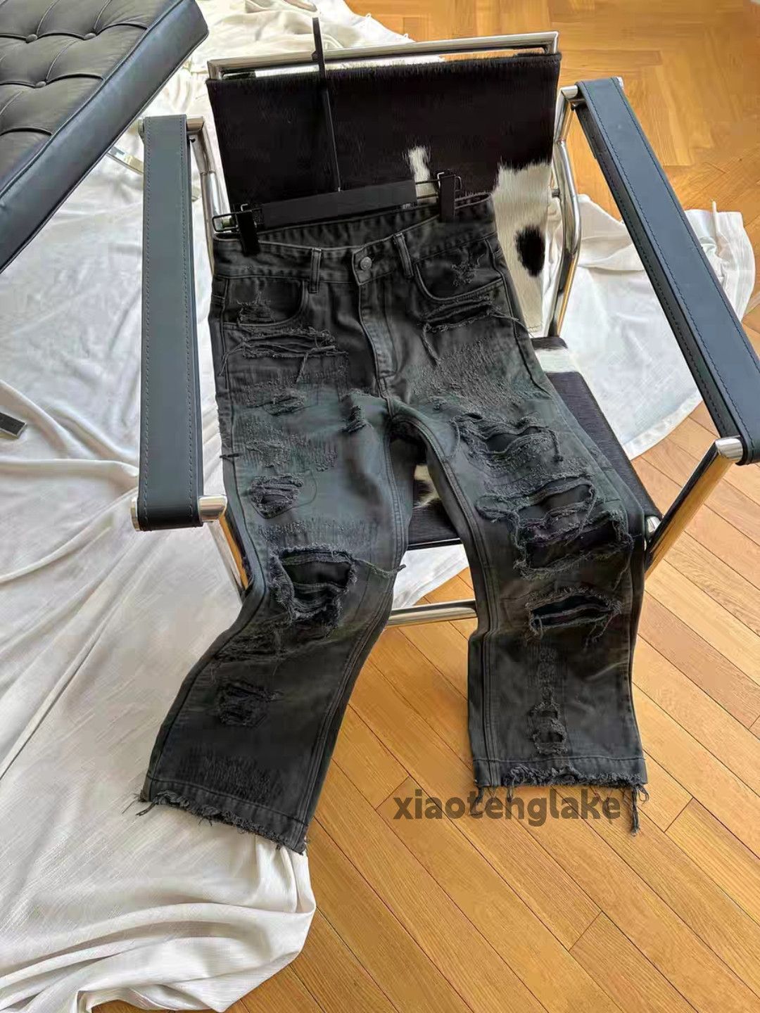 Jean xz vintage washed faded distressed yuppie ripped jeans Size US 36 / EU 52 - 6 Thumbnail