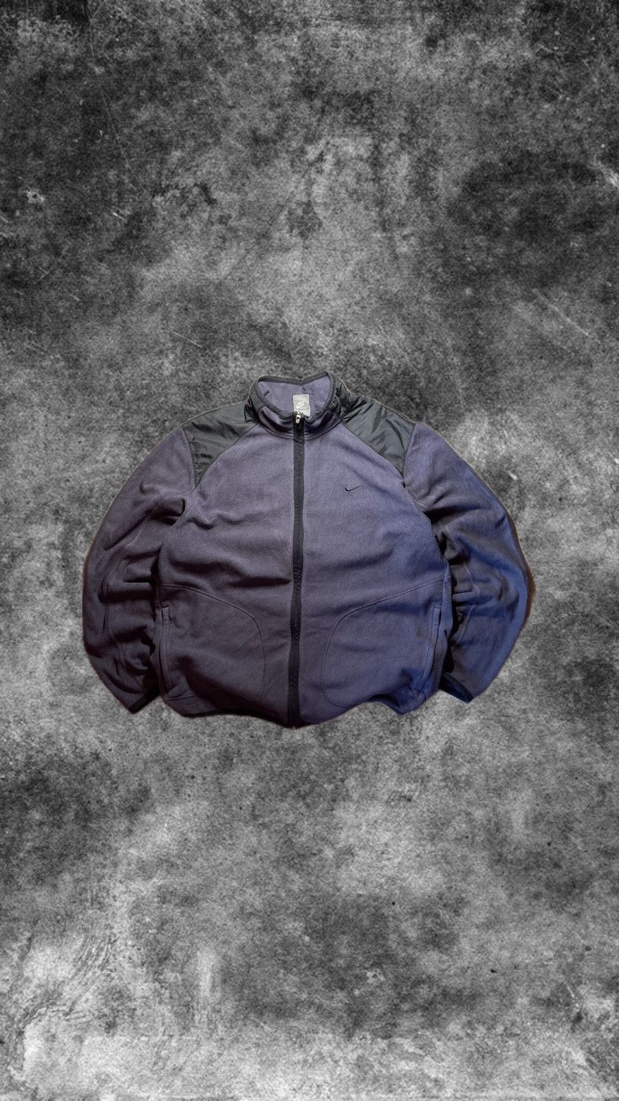 Nike × Vintage ⛩️Nike full-zip basic nylon fleece jacket vintage y2k swoosh Size US L / EU 52-54 / 3 - 1 Thumbnail