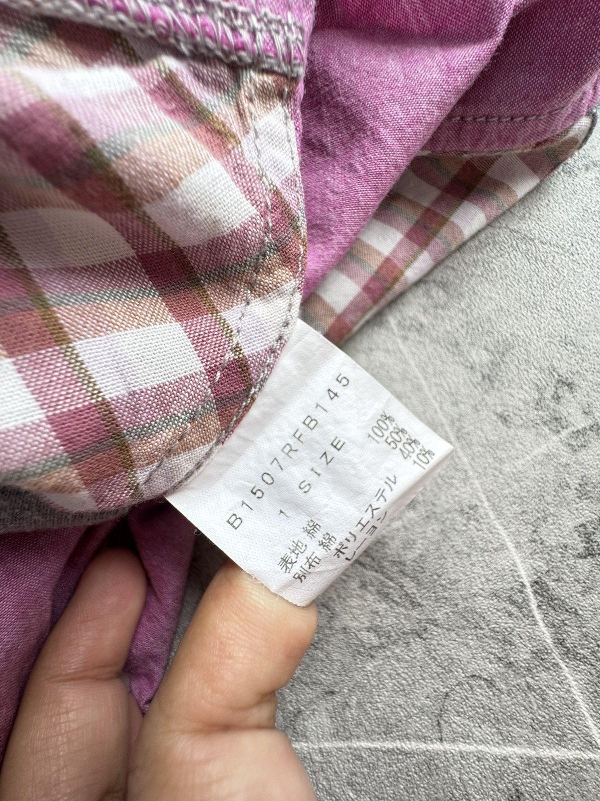 Issey Miyake Frapbois patchwork gingham shirt Size M / US 6-8 / IT 42-44 - 6 Thumbnail