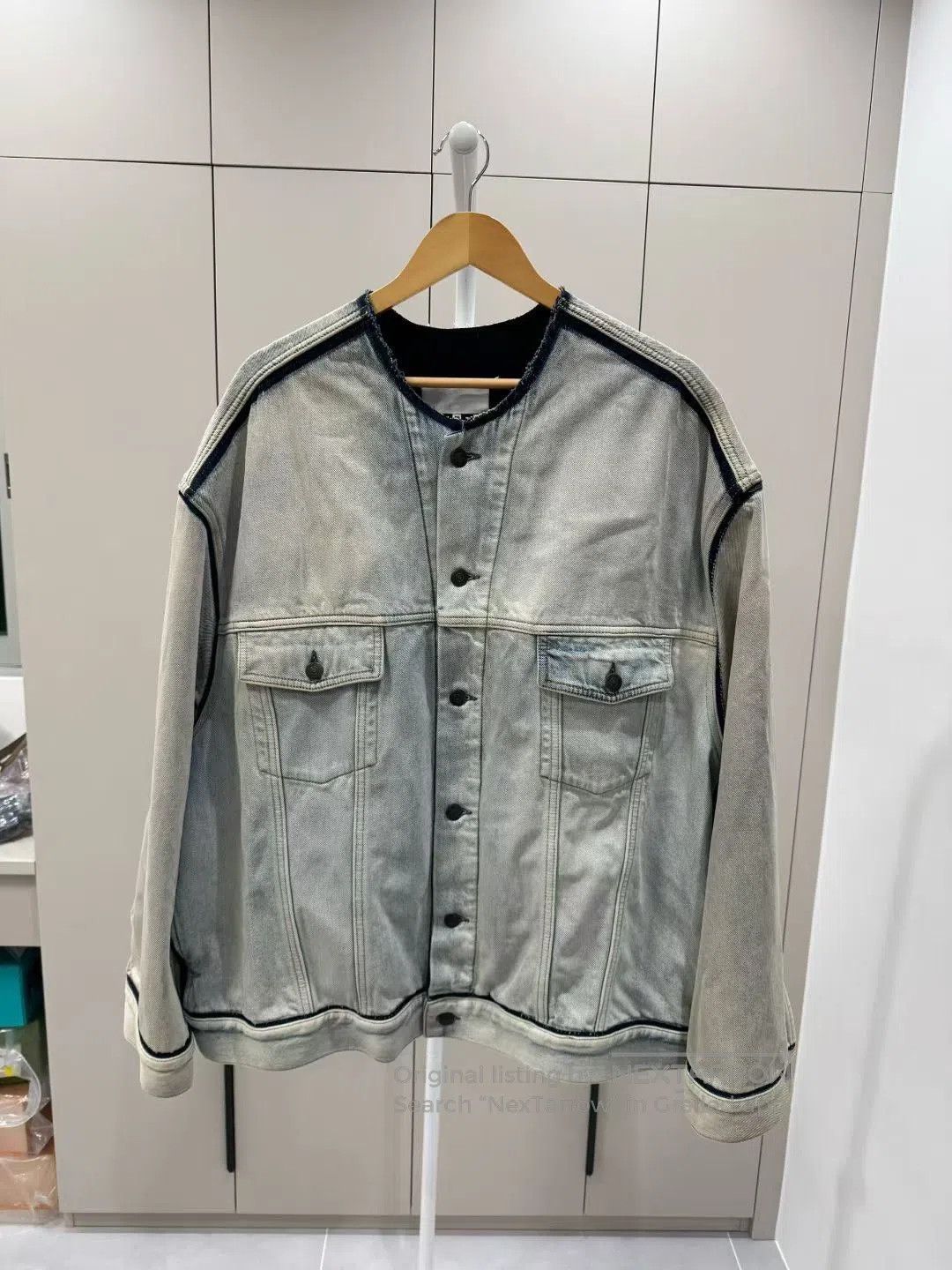 Maison Margiela Maison Margiela Frayed Collarless Jacket. Size US XXS / EU 40 - 1 Thumbnail