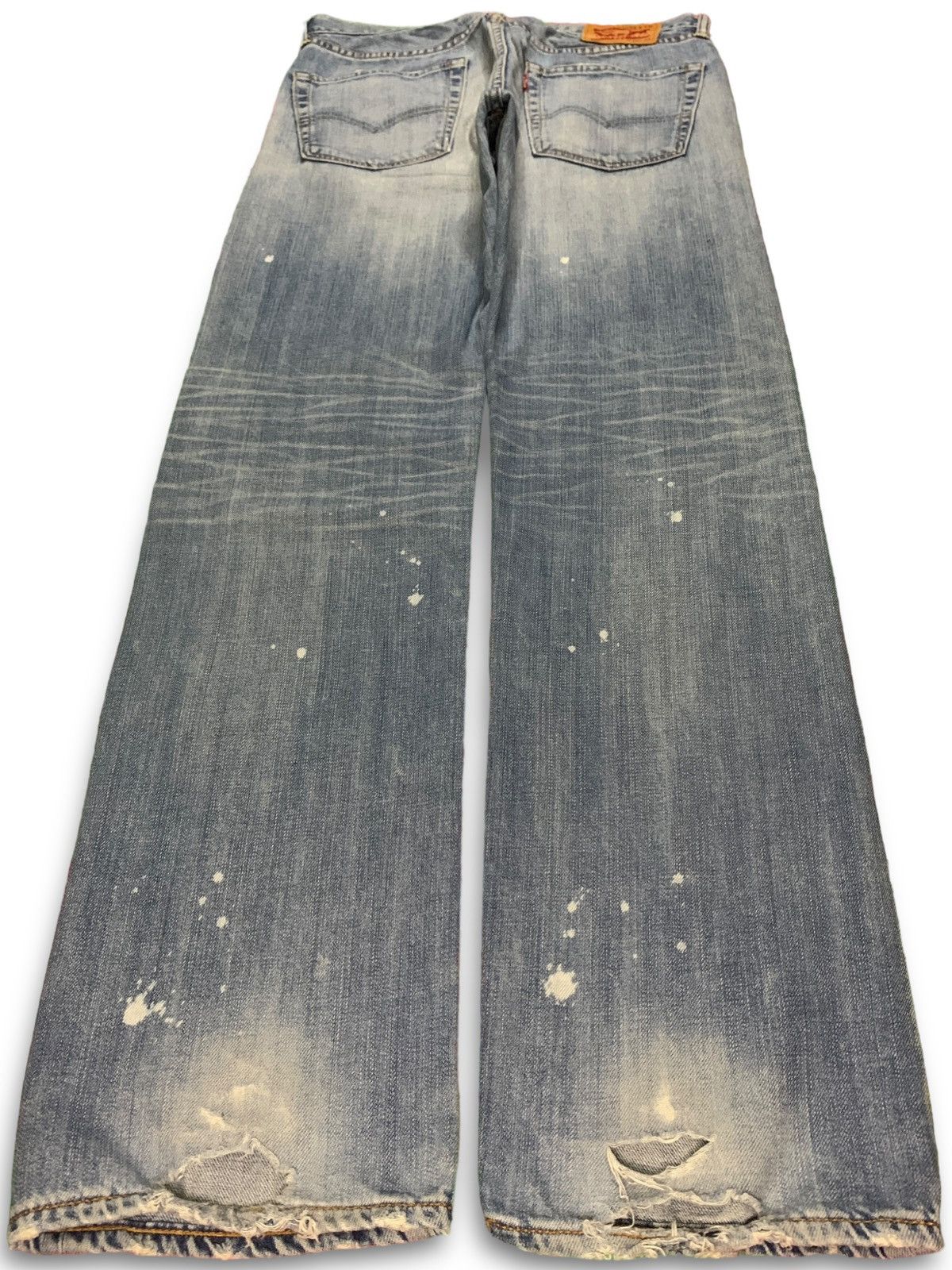 Levi's Vintage Levis 505 Acid Wash Style Distressed Rip Loose Jeans Size US 34 / EU 50 - 2 Thumbnail
