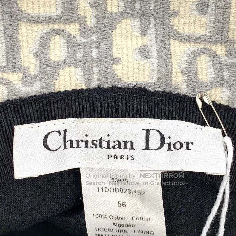 Dior Dior Size 56 Gray logo jacquad printed cotton casual fisher Size ONE SIZE - 8 Thumbnail