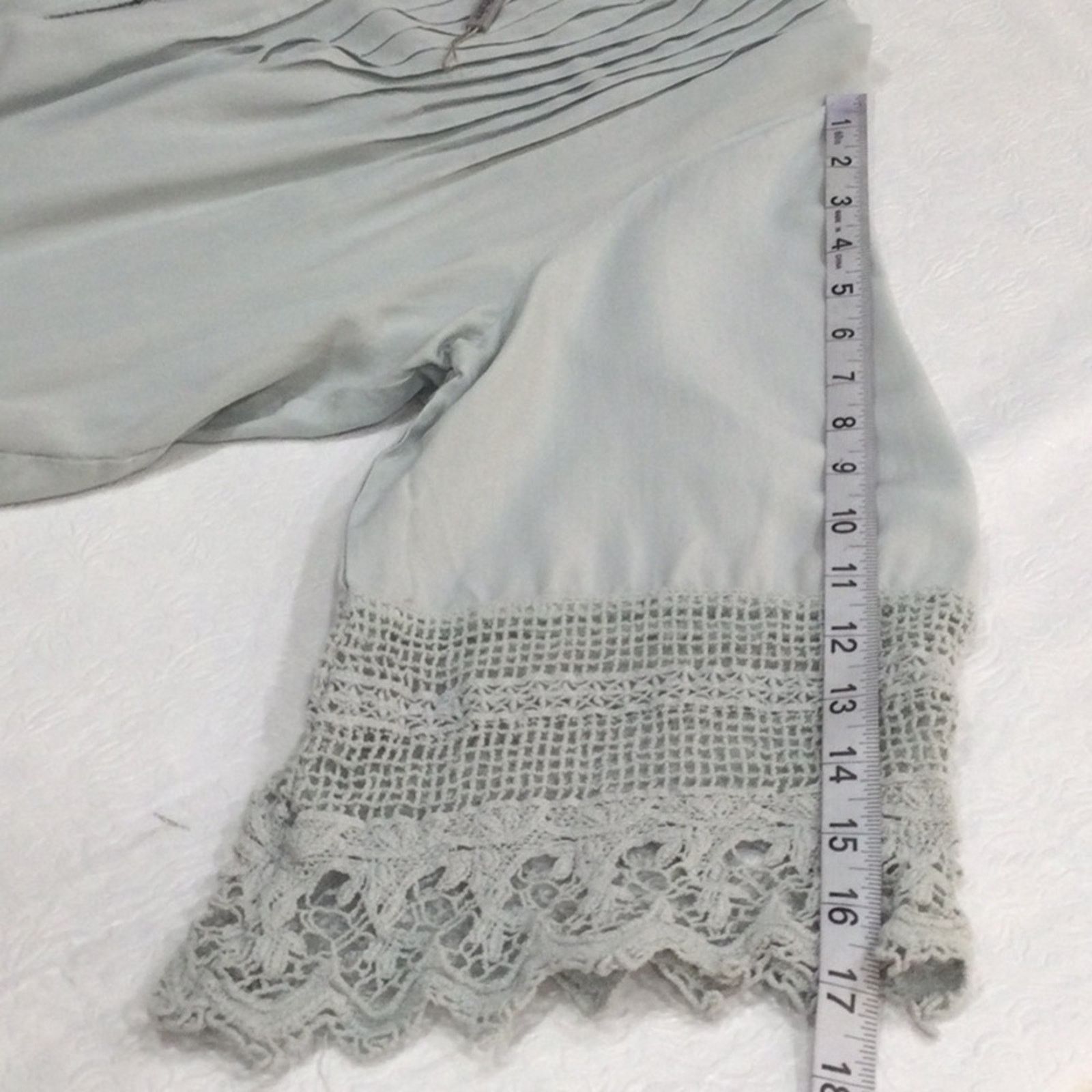 Other Solitaire by Ravi Khosla Pleated Gray Top Size 2X Size XXL / US 16-18 / IT 52-54 - 16 Thumbnail