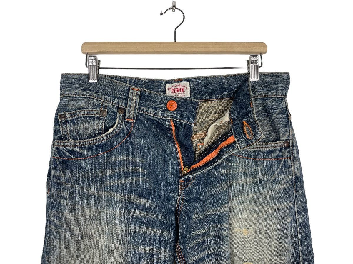 Edwin × Hysteric Glamour Edwin Zipper Pocket Zipper Fly Distressed Jeans Size US 34 / EU 50 - 12 Thumbnail