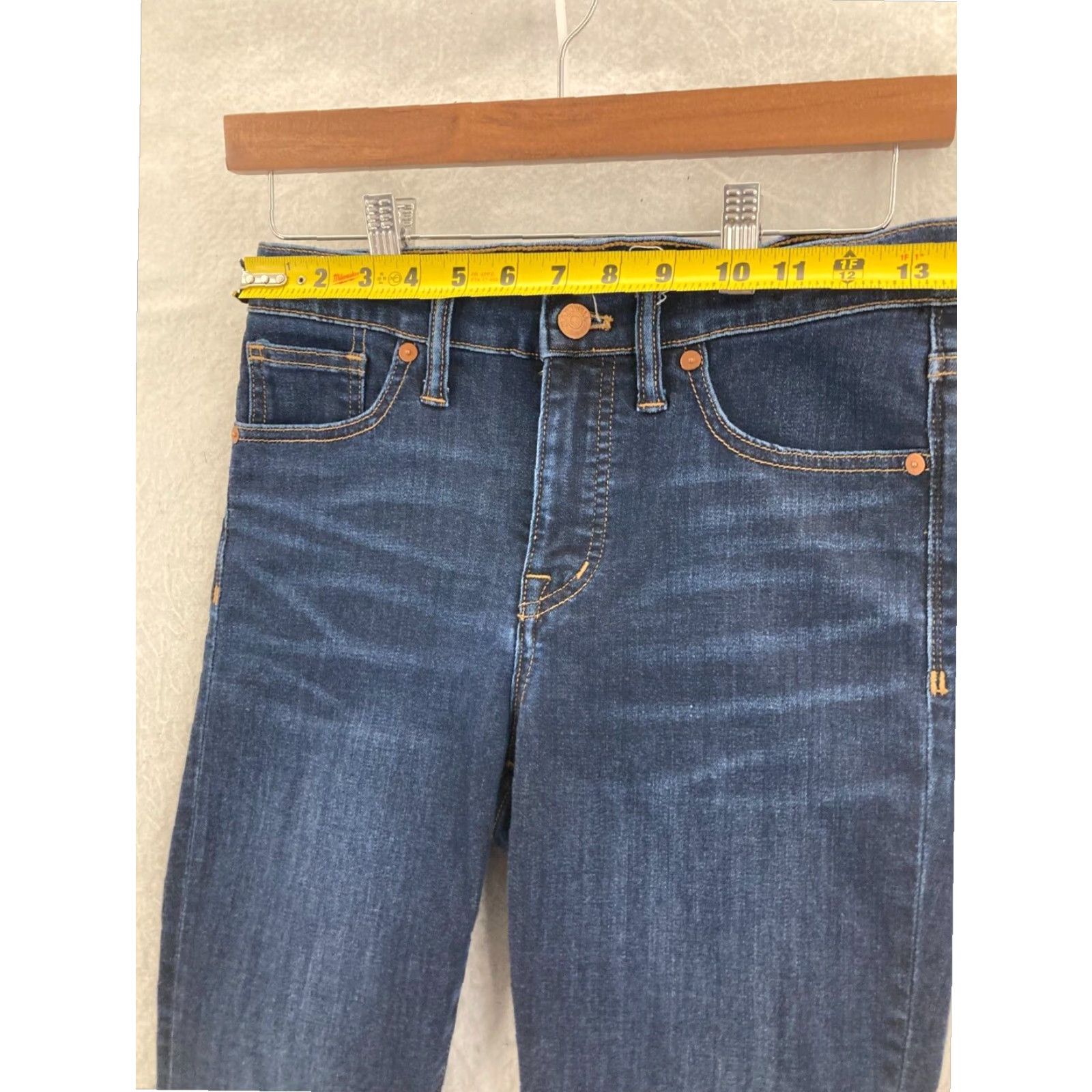 Madewell Madewell Womens High Rise Skinny Jeans Blue Cotton Blend Size 26 Size 26" / US 2 / IT 38 - 2 Thumbnail