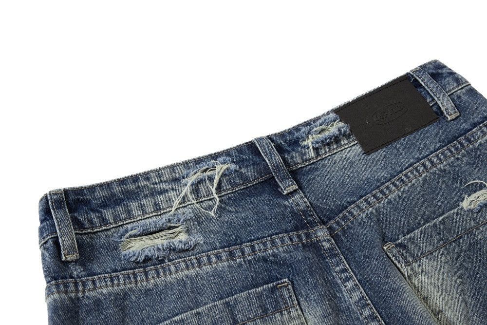 Vintage Men's Retro Punk Distressed Loose-Fit Split-Hem Jeans Size US 32 / EU 48 - 4 Thumbnail