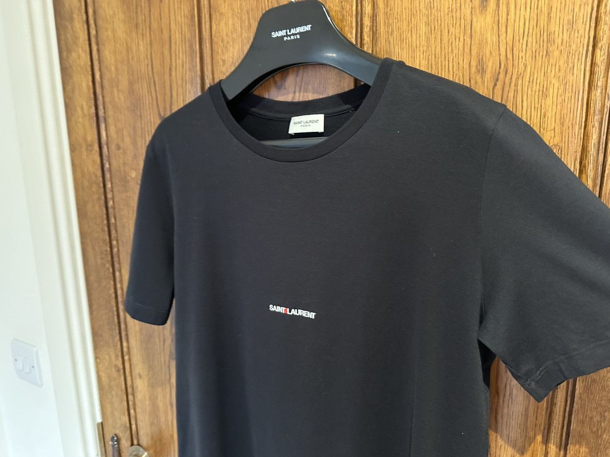 Saint Laurent Paris $550 Saint Laurent Rive Gauche black logo t shirt M Size US M / EU 48-50 / 2 - 11 Thumbnail