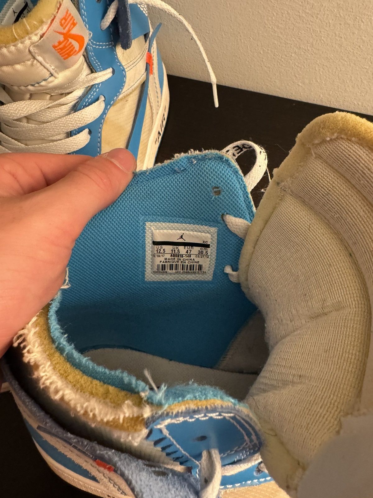 Nike × Off-White Nike Off white Jordan 1 Size US 12.5 / EU 45-46 - 6 Thumbnail