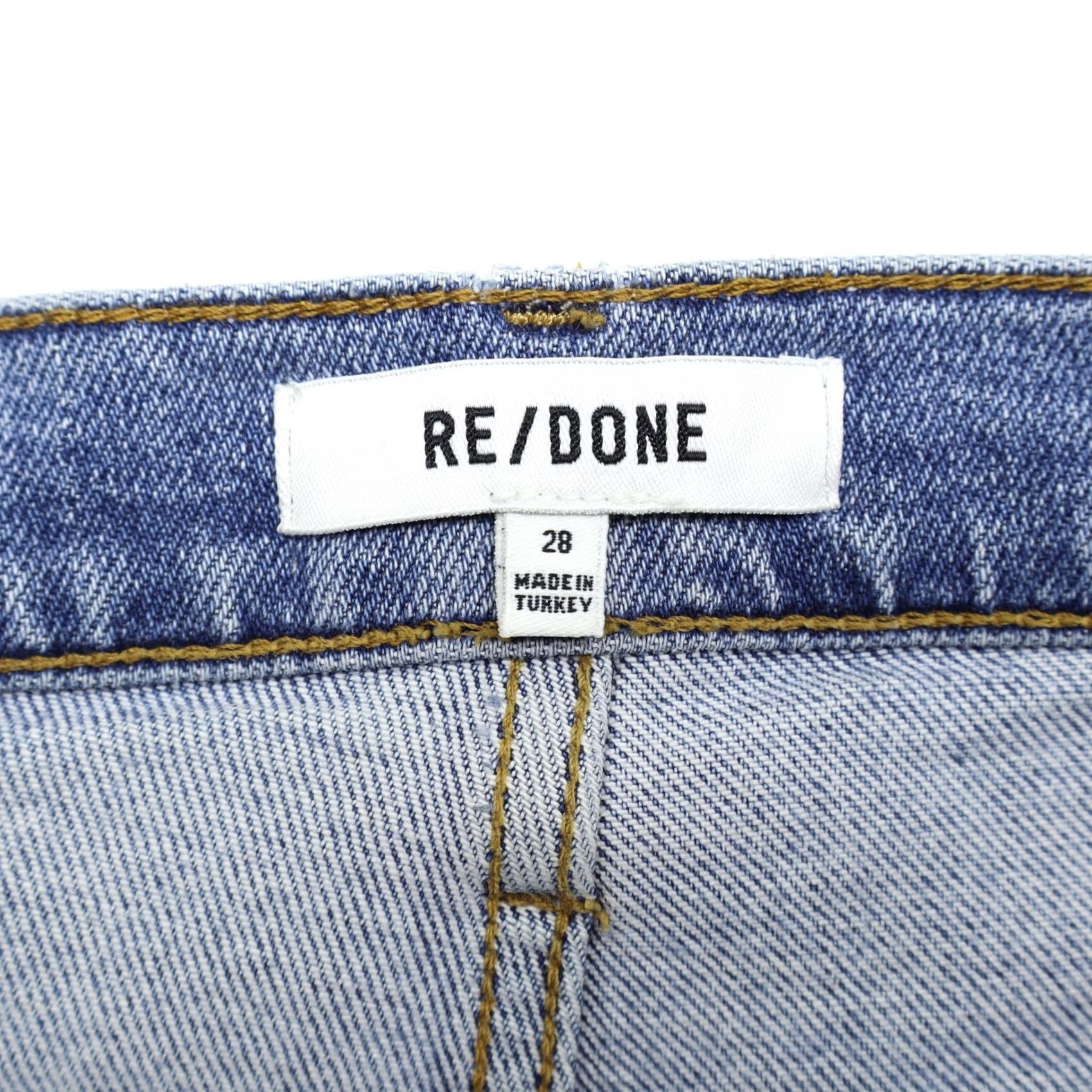 RE/DONE Re/Done Jeans Women's High Rise Ankle Crop Denim Indigo Blue Sz 28 Regular 5-Pocket Stretch Crop Size 28" / US 6 / IT 42 - 6 Thumbnail
