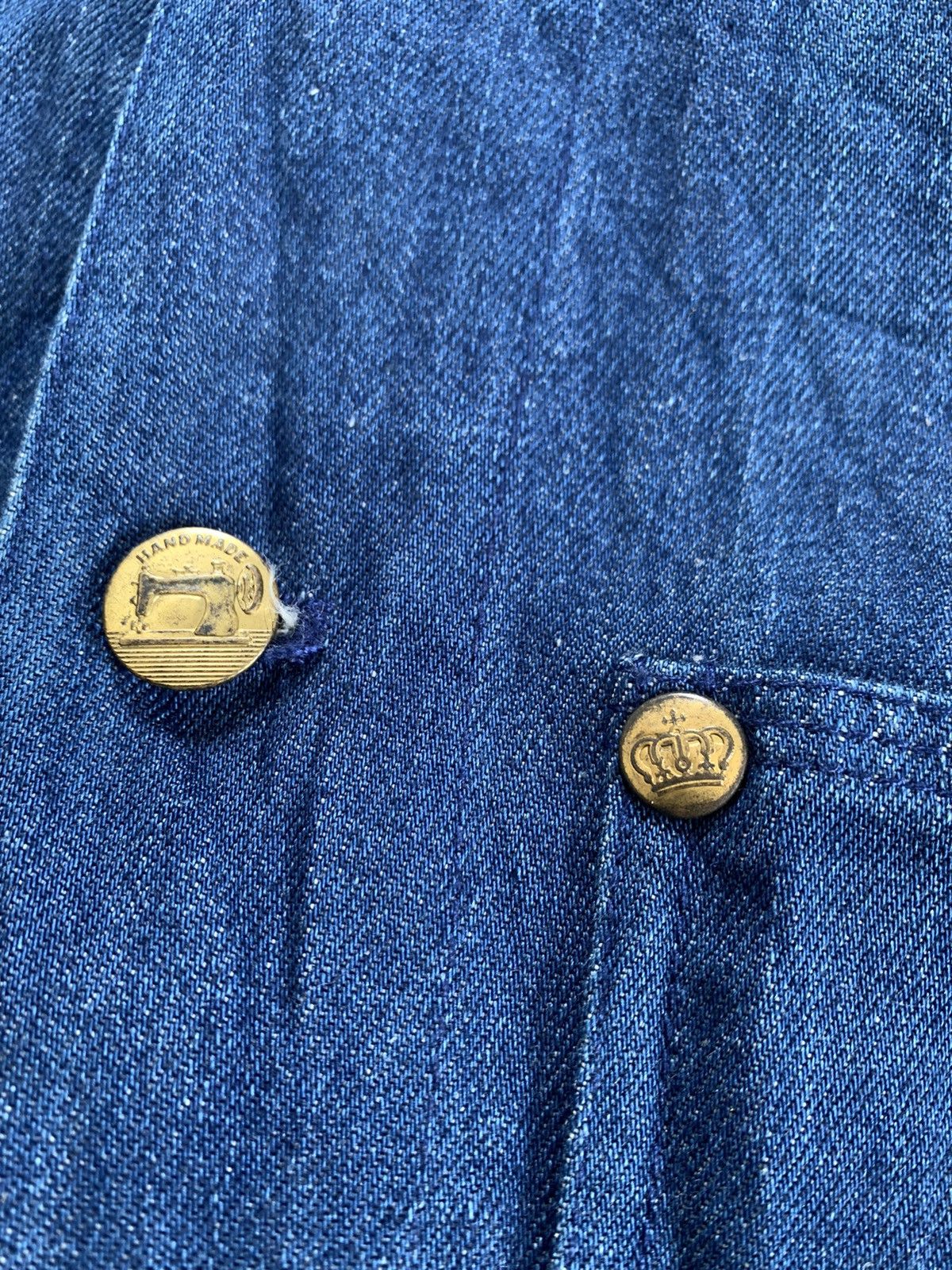 Japanese Brand Donuts 45 Buttons HANDMADE Denim Jacket Size US L / EU 52-54 / 3 - 7 Thumbnail