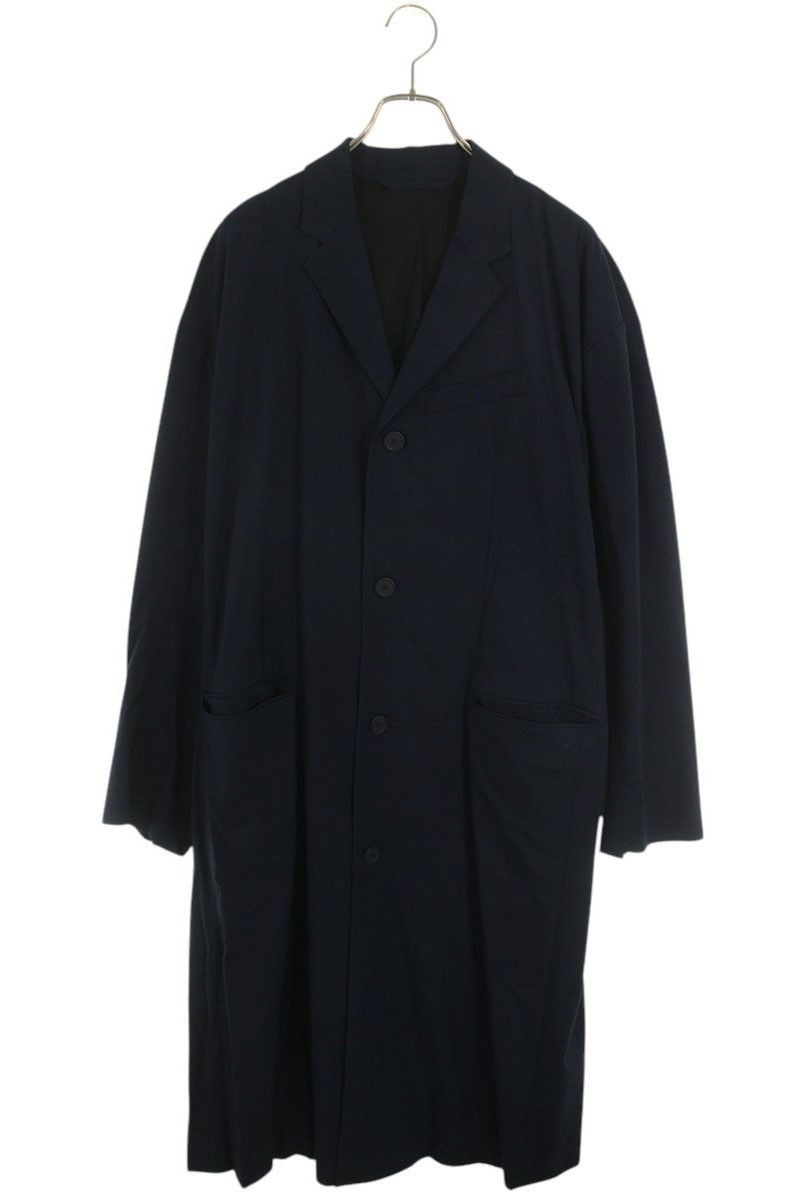 Balenciaga Garde-Robe Raglan Cashmere Coat Navy Blue Size 44 | Grailed
