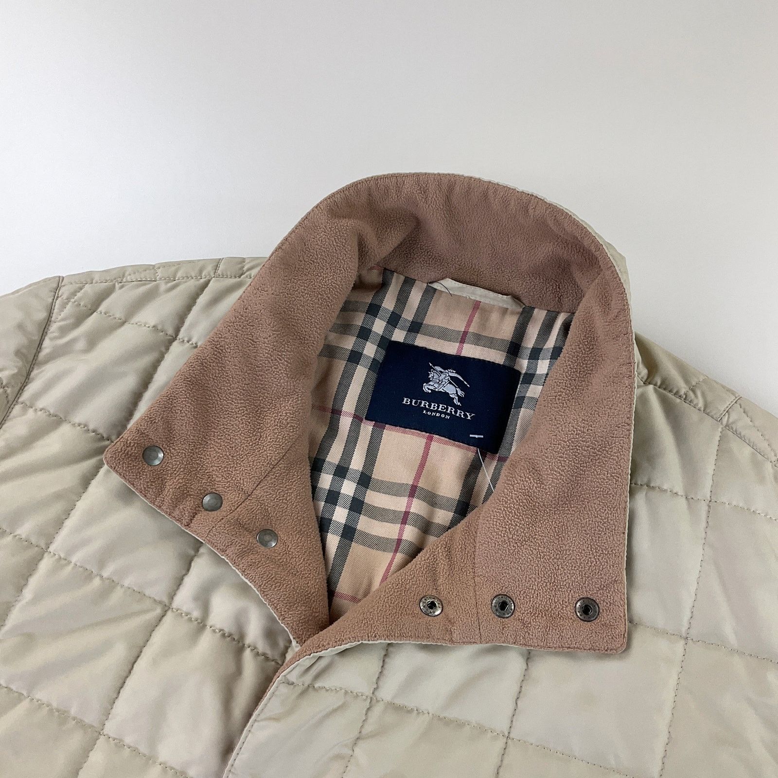 Burberry Vintage Burberry Quilted long Jacket Beige Novacheck Large Size US L / EU 52-54 / 3 - 4 Thumbnail