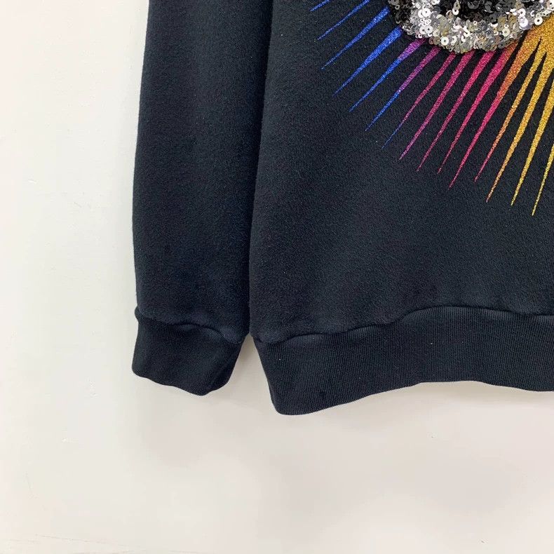 Gucci Gucci Black cat letter sequin cotton round-neck long-sleev Size US L / EU 52-54 / 3 - 4 Thumbnail