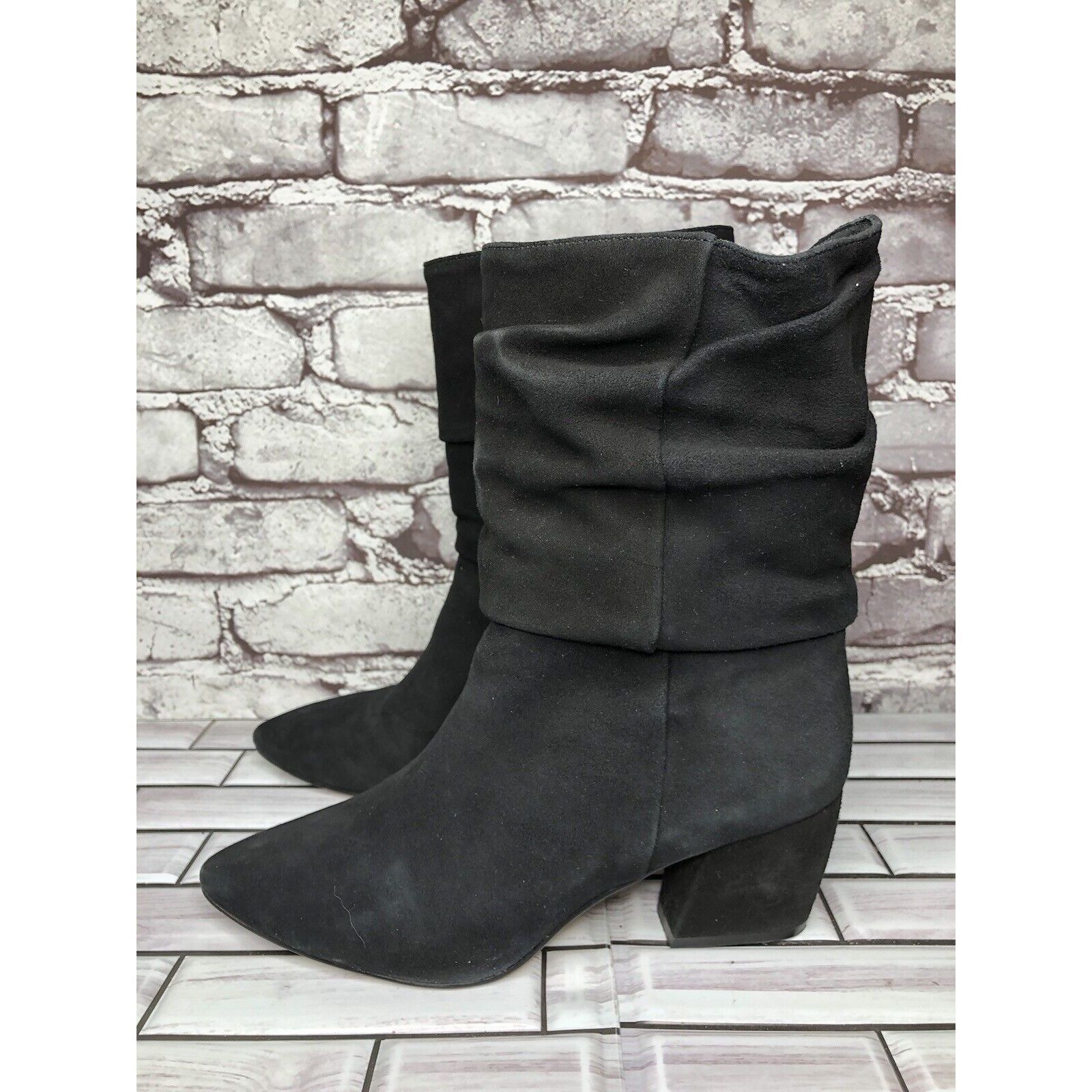 Other Botkier Skylar Black Suede Leather Pointed Heel Booties Wome Size US 8 / IT 38 - 9 Thumbnail