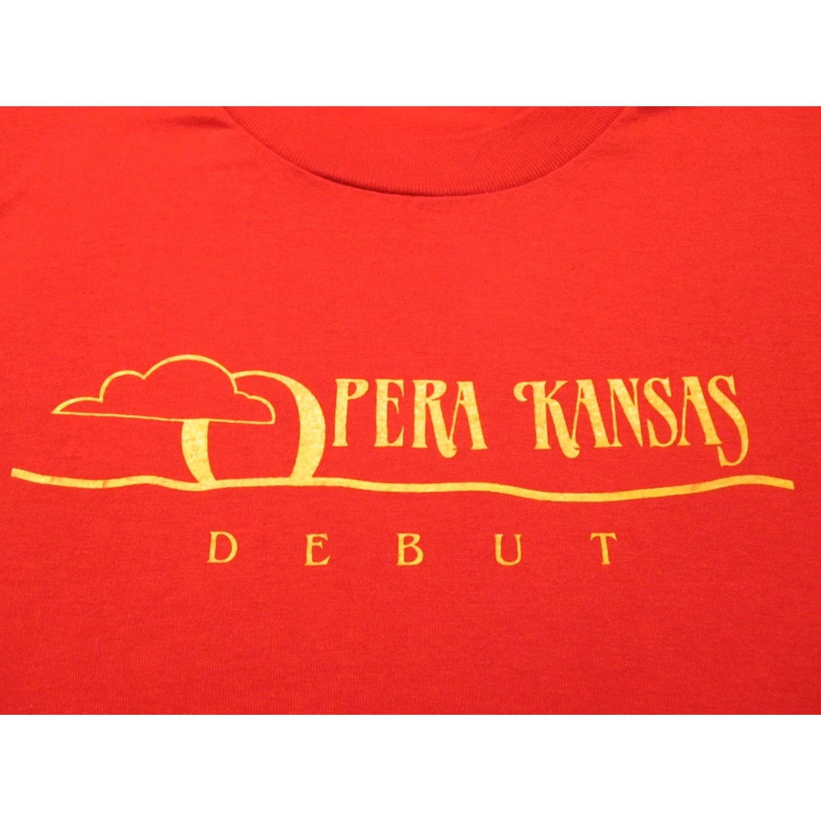 Vintage VINTAGE OPERA KANSAS DEBUT T-Shirt LARGE musical theatre 80s single stitch Mens Size US L / EU 52-54 / 3 - 6 Thumbnail