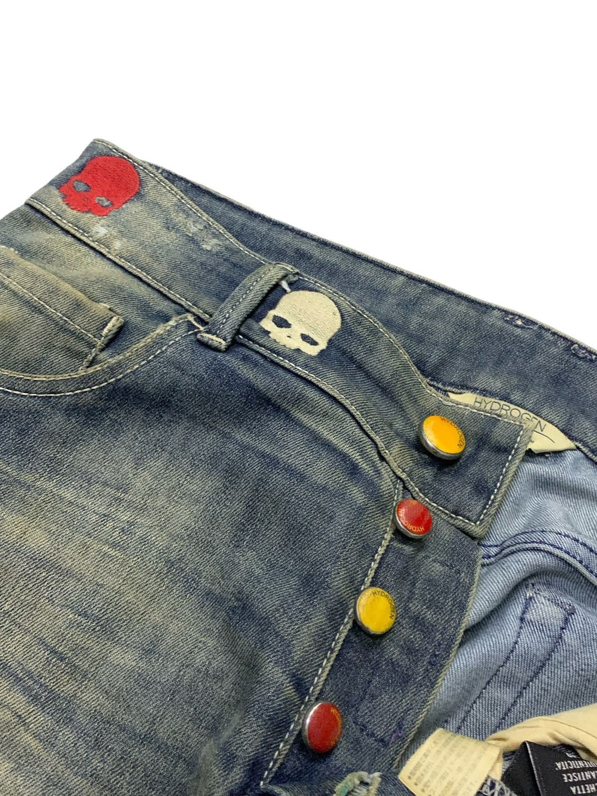 HYDROGEN × Hysteric Glamour × If Six Was Nine Hydrogen Distressed Muddy Dirty Wash Hand Made Denim Pants Size US 32 / EU 48 - 13 Thumbnail