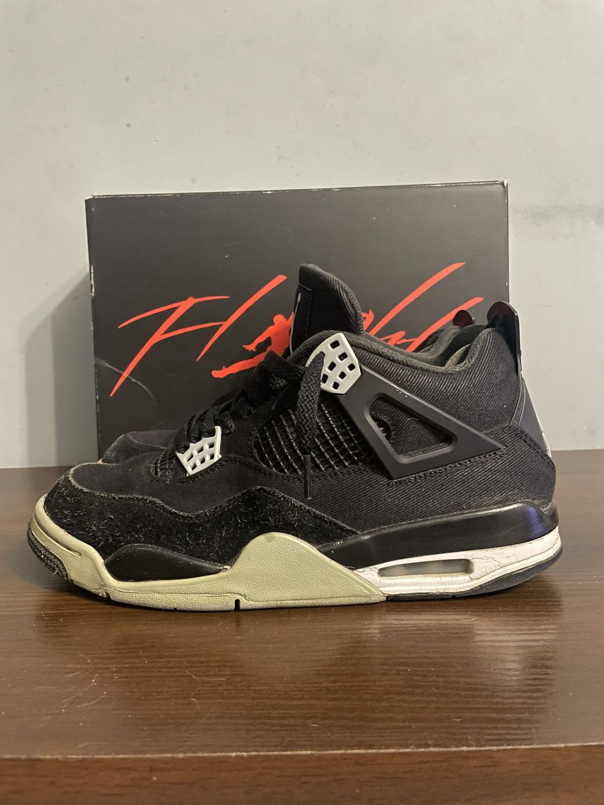 Jordan Brand Air Jordan 4 Black Canvas Size US 9 / EU 42 - 4 Thumbnail