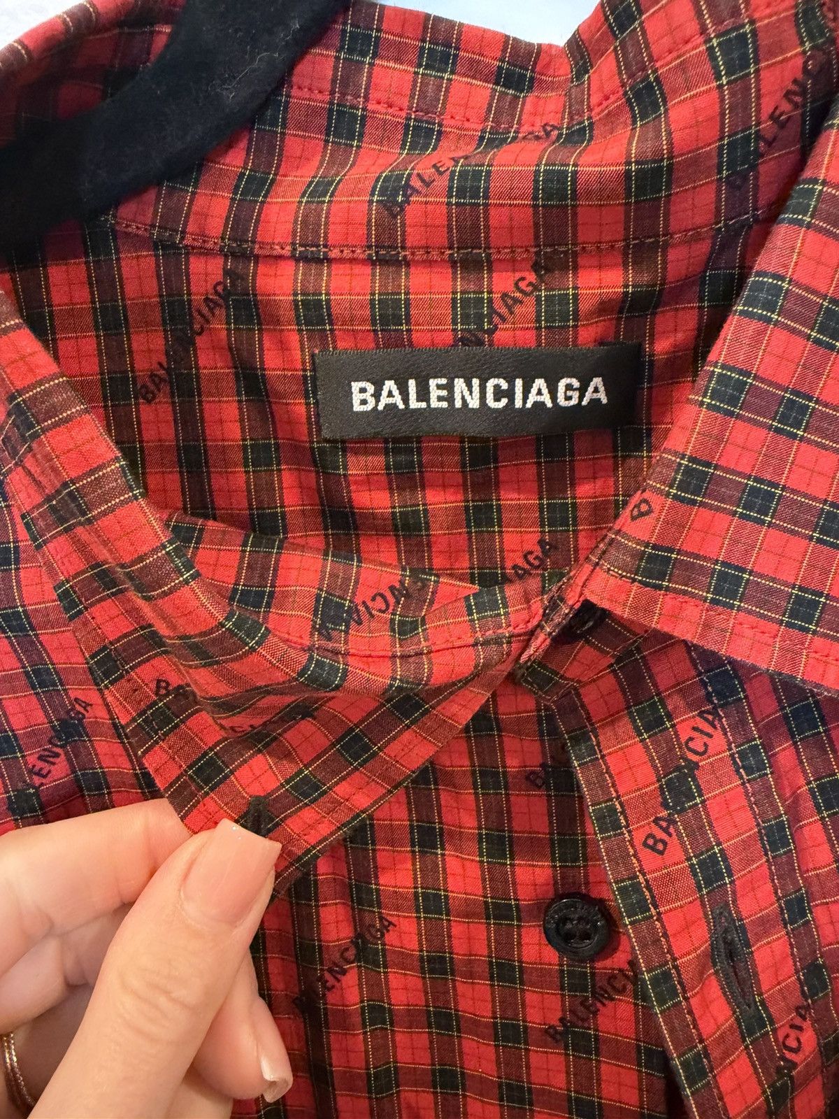 Balenciaga Balenciaga Red Flannel Size US L / EU 52-54 / 3 - 3 Thumbnail