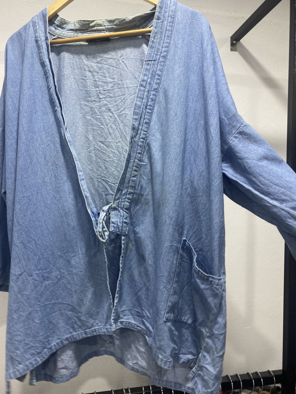 Japanese Brand Sick☠️ Takumi Denim Cardigan Kimono Japan 90s Lgb Grunge Size US L / EU 52-54 / 3 - 6 Thumbnail