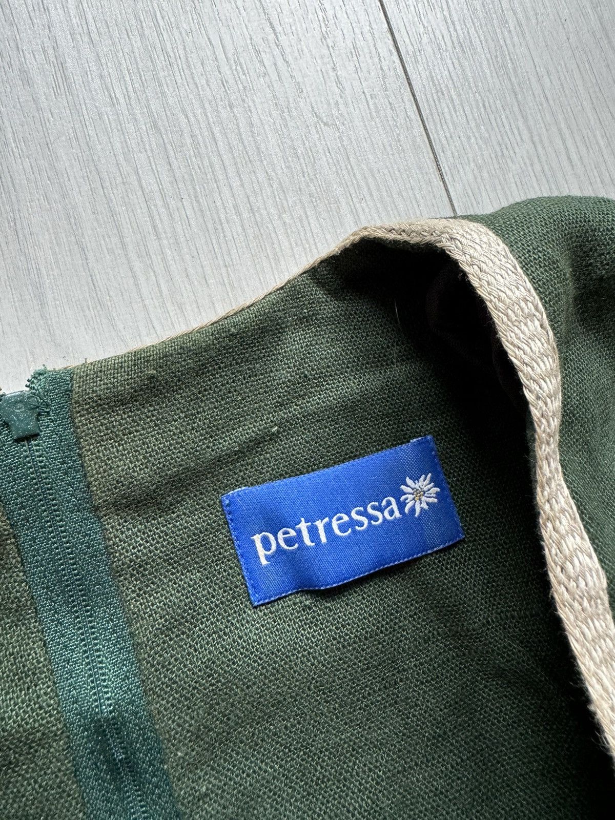 Designer VINTAGE PETRESSA Cottagecore OKTOBERFEST DRESS Linen/Viscose Size L / US 10 / IT 46 - 4 Thumbnail
