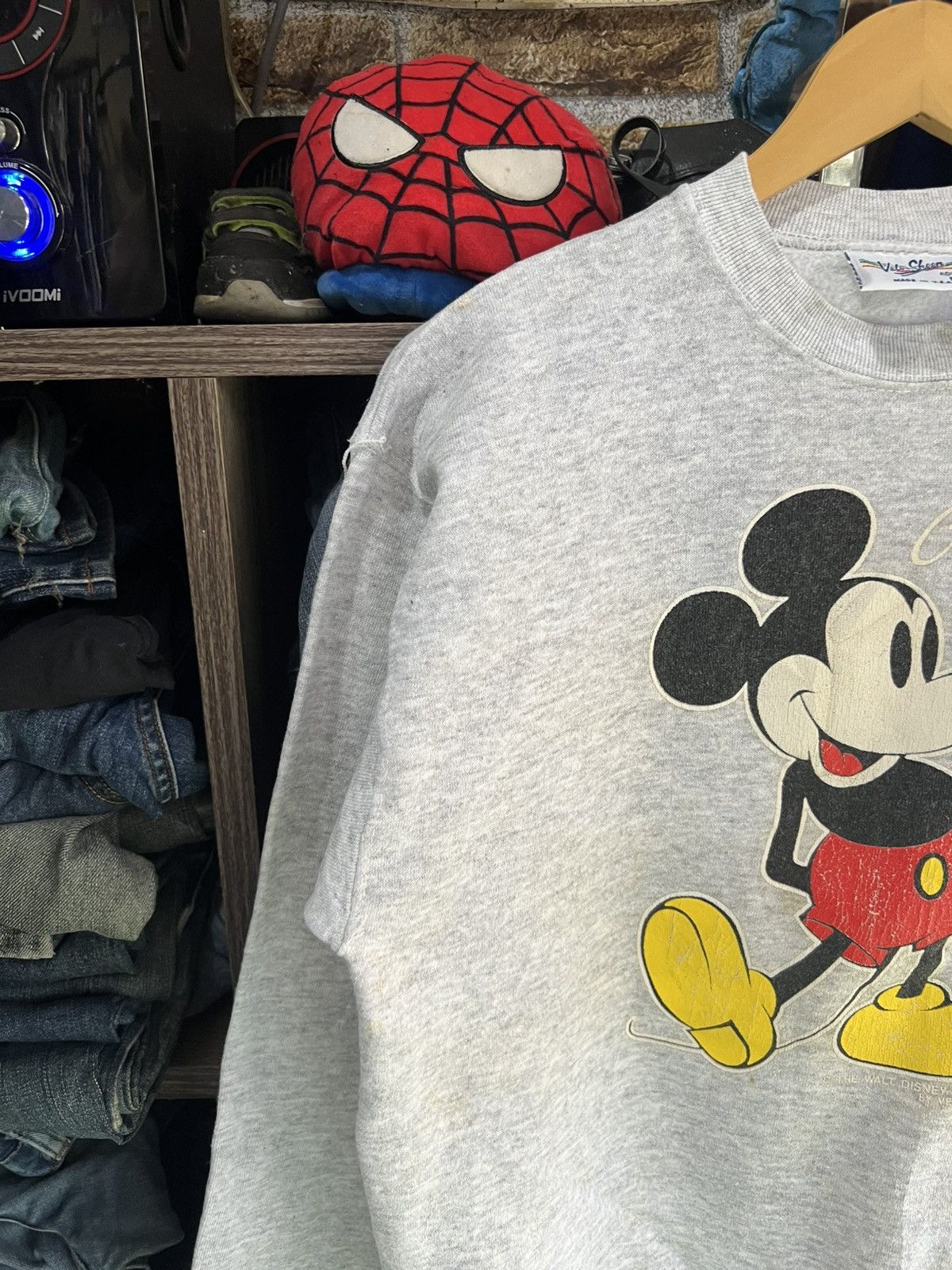 Mickey Mouse 🔥True Vintage Velva Sheen Mickey Mouse Crewneck Sweatshirt Size US M / EU 48-50 / 2 - 4 Thumbnail