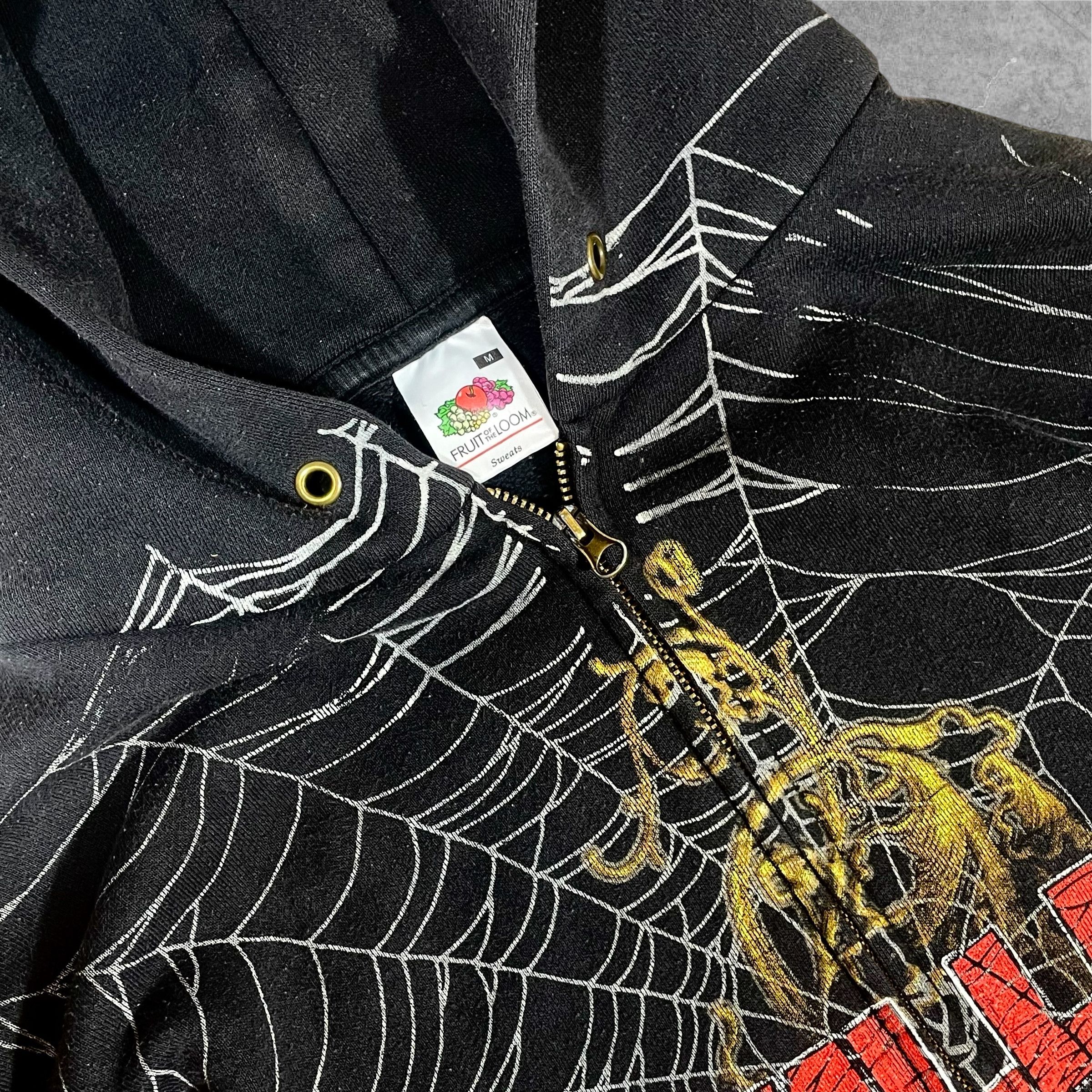 Metallica Vintage Metallica Print Spider Web Skulls Zip Hoodie Size US M / EU 48-50 / 2 - 7 Thumbnail