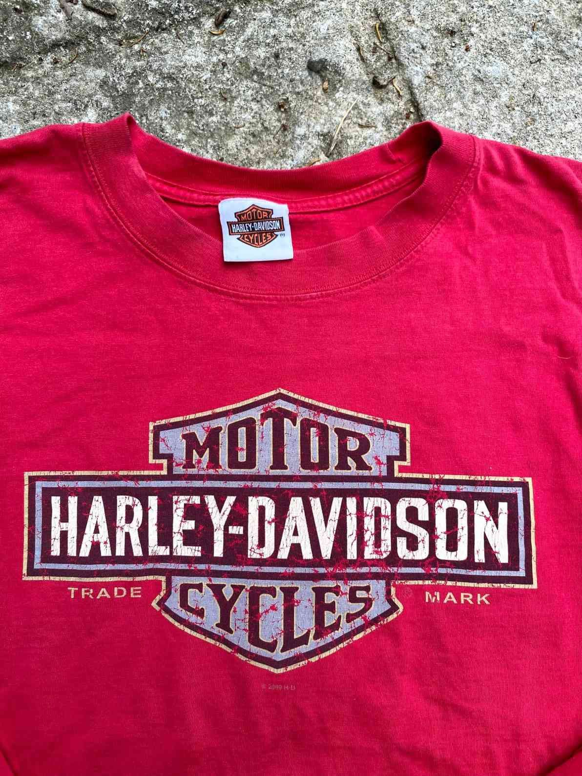 Harley Davidson vtg Harley Davidson Red Long Sleeve Fargo Size US XXL / EU 58 / 5 - 3 Thumbnail
