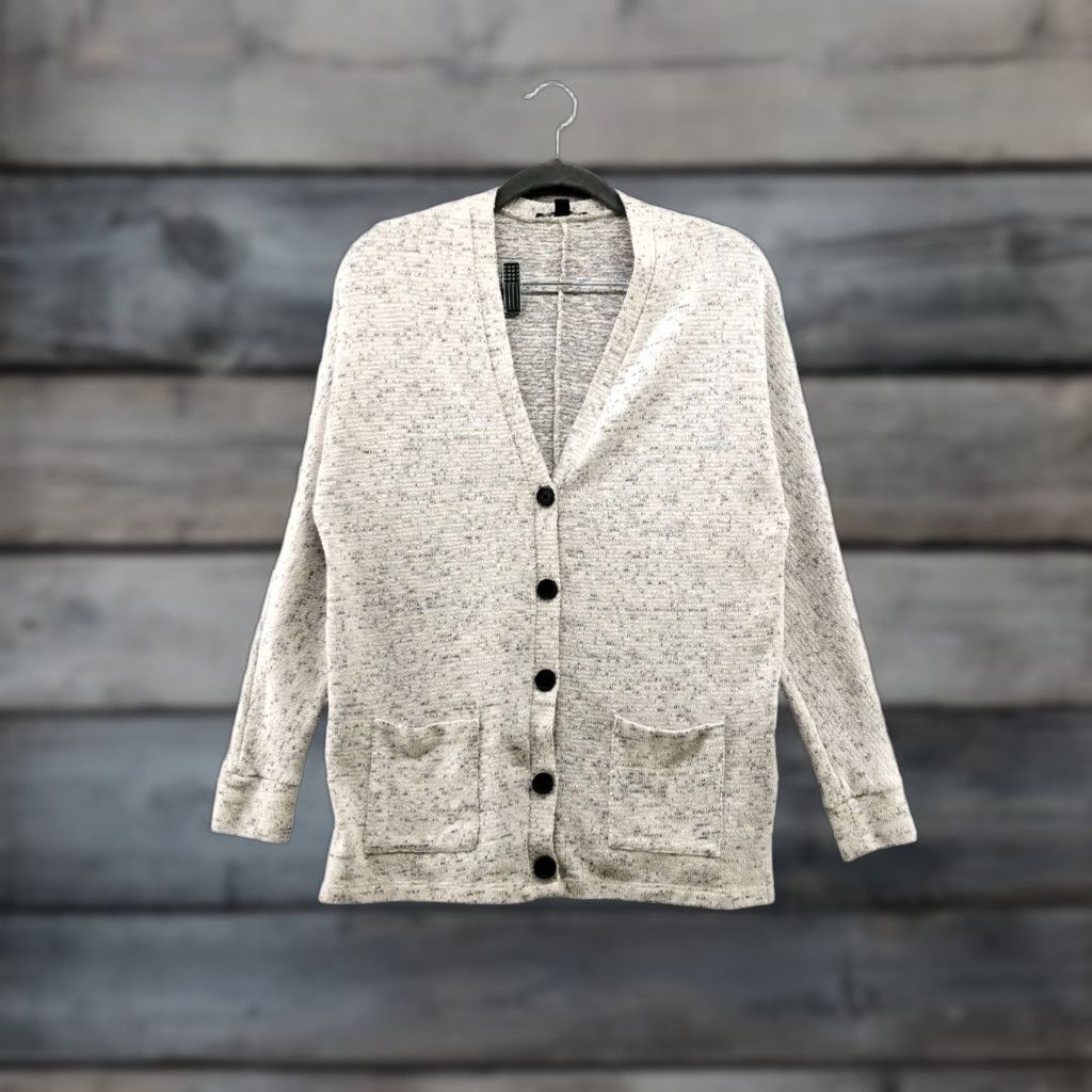 American Eagle Outfitters American Eagle Relaxed Cardigan Womens XS Gray V-Neck Longline Lightweight Knit Size XS / US 0-2 / IT 36-38 - 1 Thumbnail