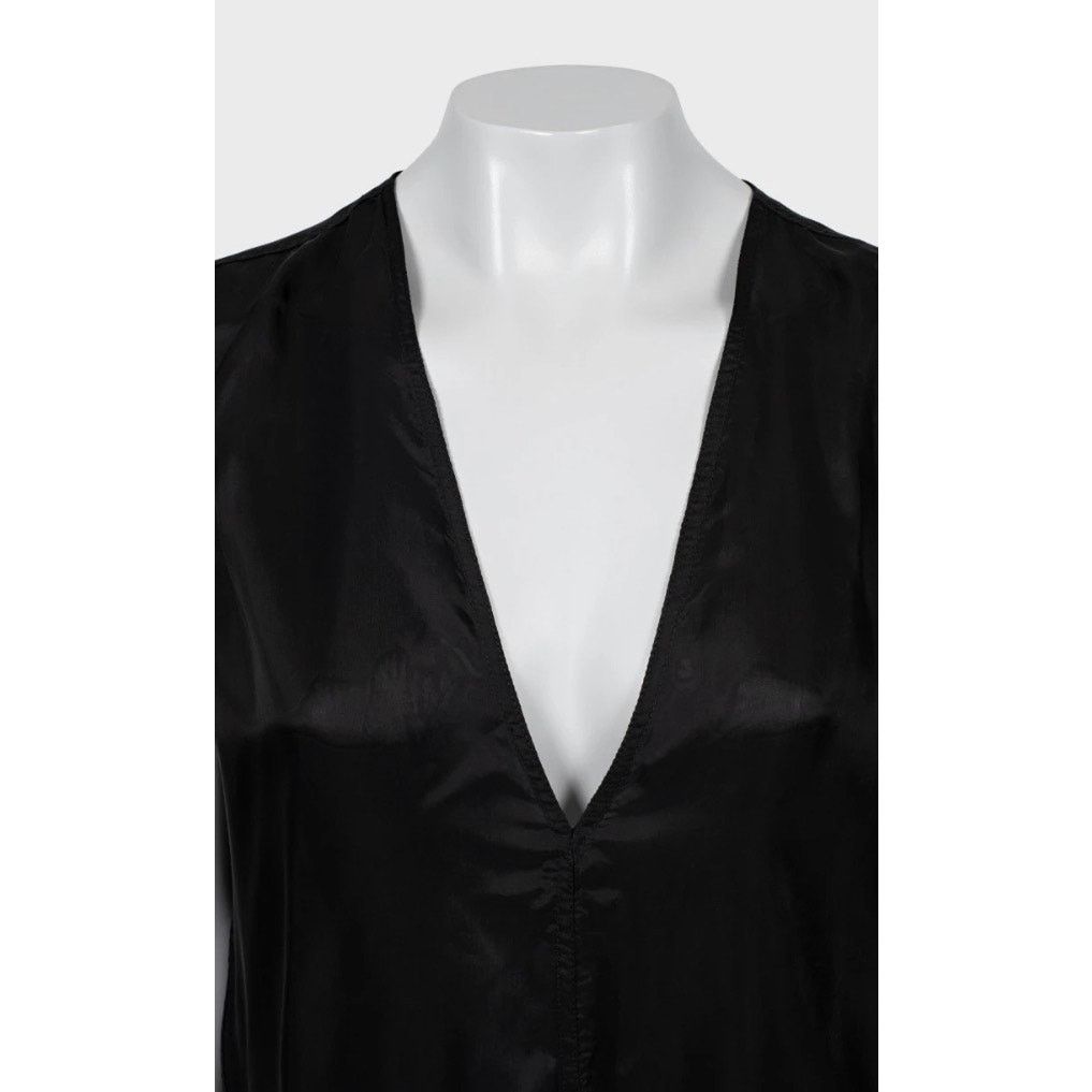 Rick Owens Rick Owens Black Sheer Cupro Loose Flowing Dress US4 S Size S / US 4 / IT 40 - 4 Thumbnail