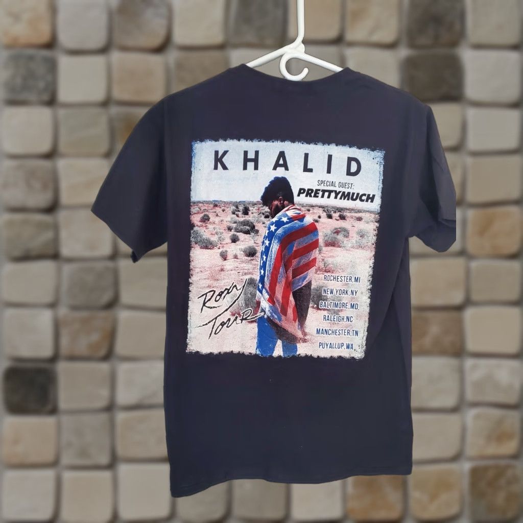 Vintage Khalid - “Roxy Tour” Black Shirt T-Shirt Crew Neck Short Sleeve Men M Cotton Brand Unbranded Graphic Print Vintage No Size US M / EU 48-50 / 2 - 1 Thumbnail