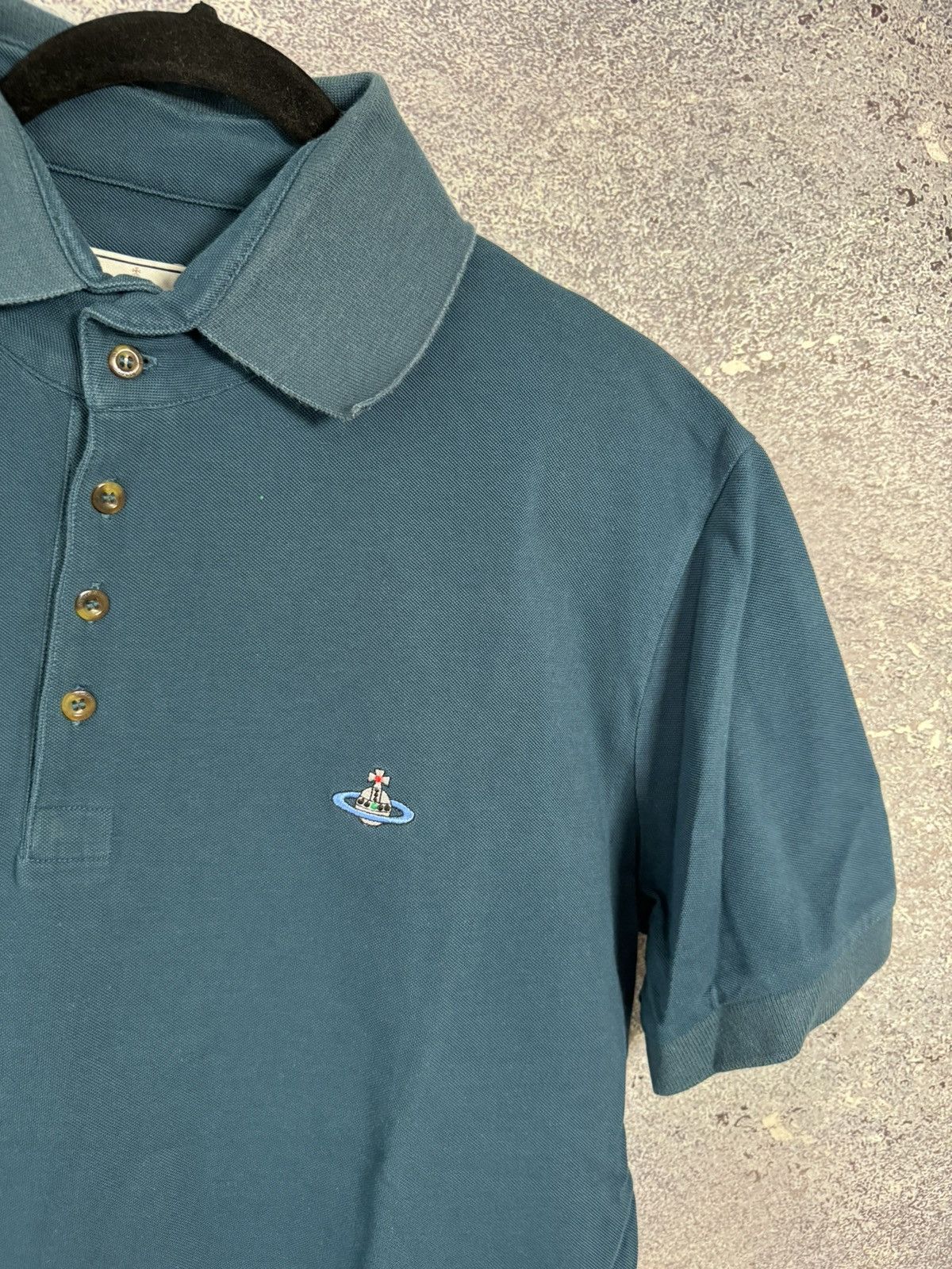 Vintage × Vivienne Westwood Vivienne Westwood Orbital Men’s Blue Embroidered Tee Size US XXL / EU 58 / 5 - 8 Thumbnail
