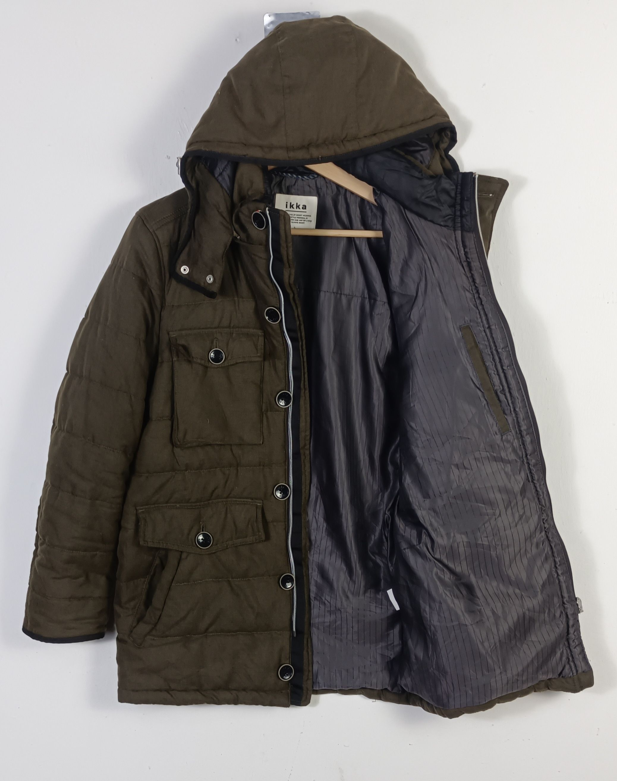 Japanese Brand IKKA Puffer Hoodie Tactical Pocket Size US M / EU 48-50 / 2 - 2 Thumbnail