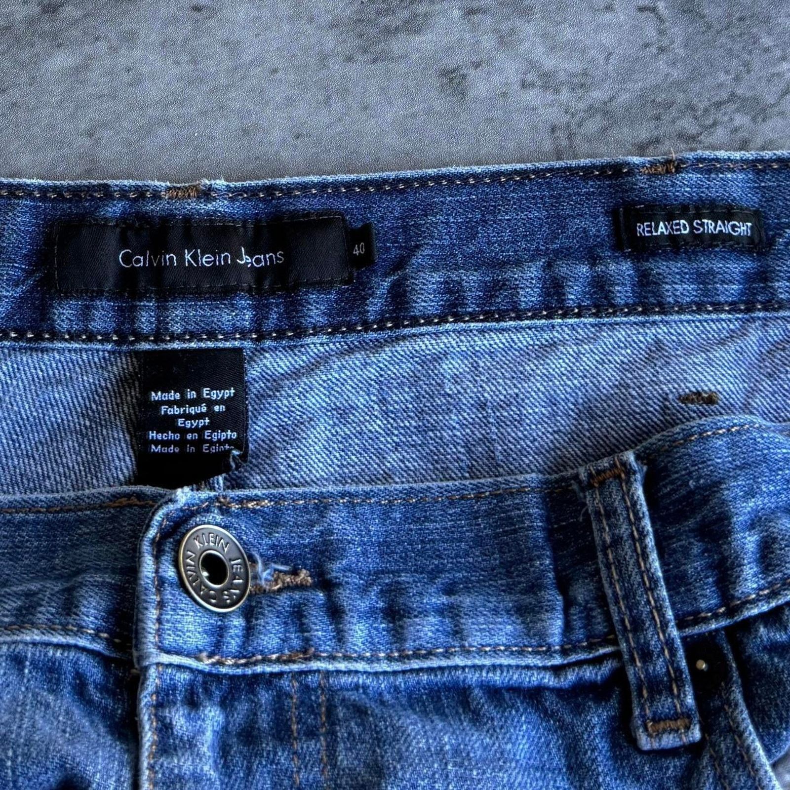 Calvin Klein × JNCO × Vintage Vintage Y2K Calvin Klein Baggy Grunge Opium Denim Jeans Size US 40 / EU 56 - 4 Thumbnail