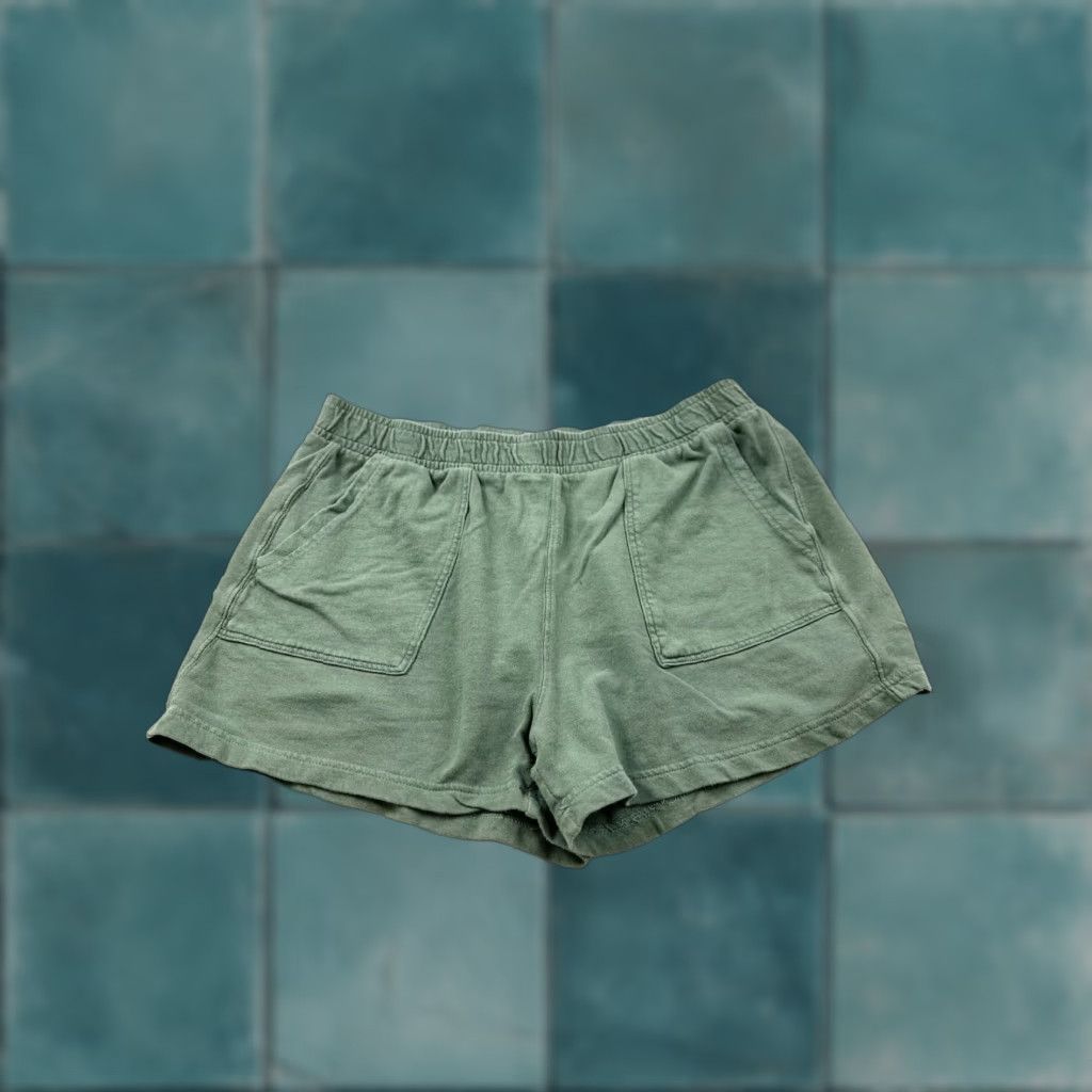 Eddie Bauer VINTAGE Eddie Bauer Women's Sleep Shorts L Green Fleece Lounge 80s Bedtime Size 36" / US 14 / IT 50 - 1 Thumbnail