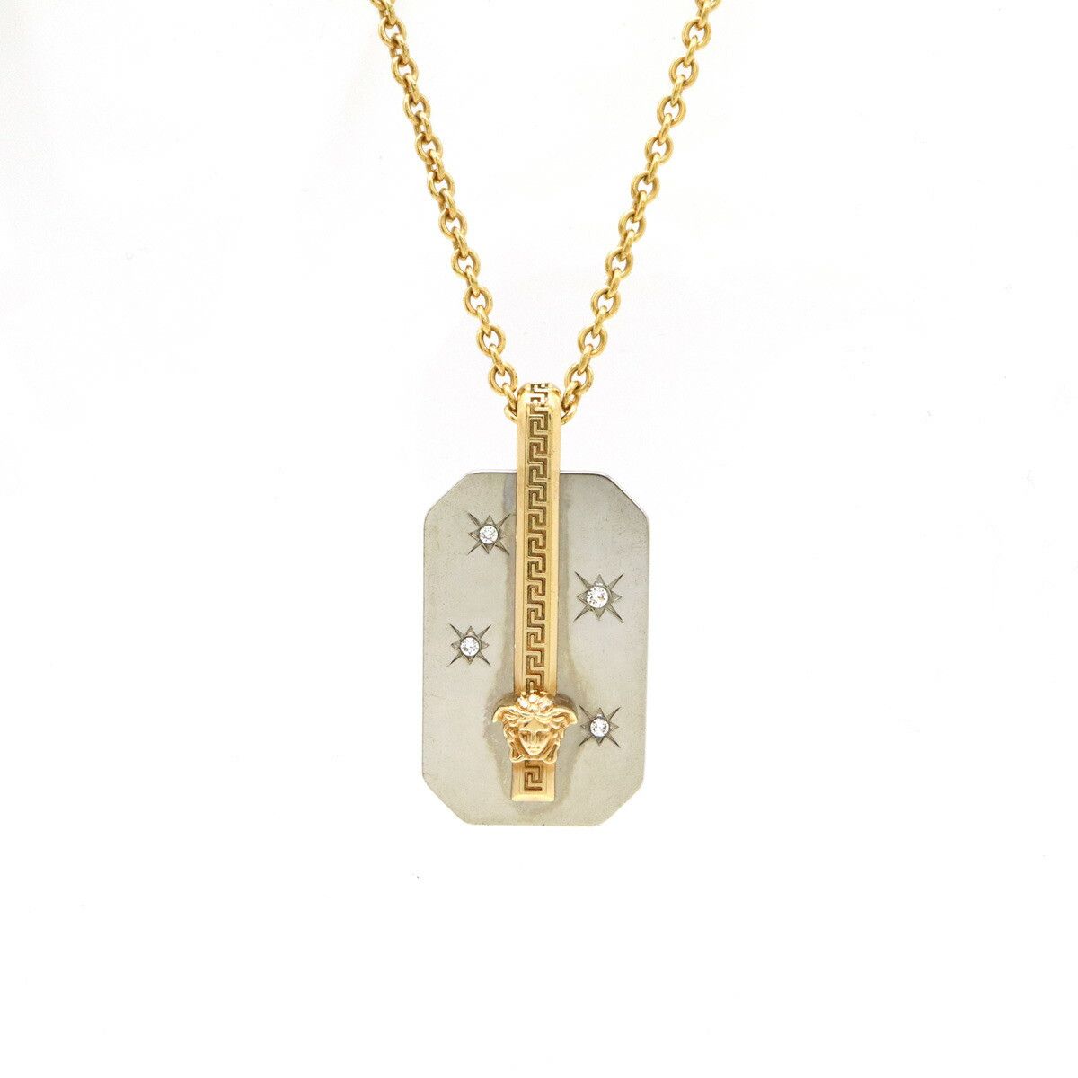 Versace Versace Versace GP Metal Medusa Necklace Pendant Metal Necklace Size ONE SIZE - 1 Thumbnail