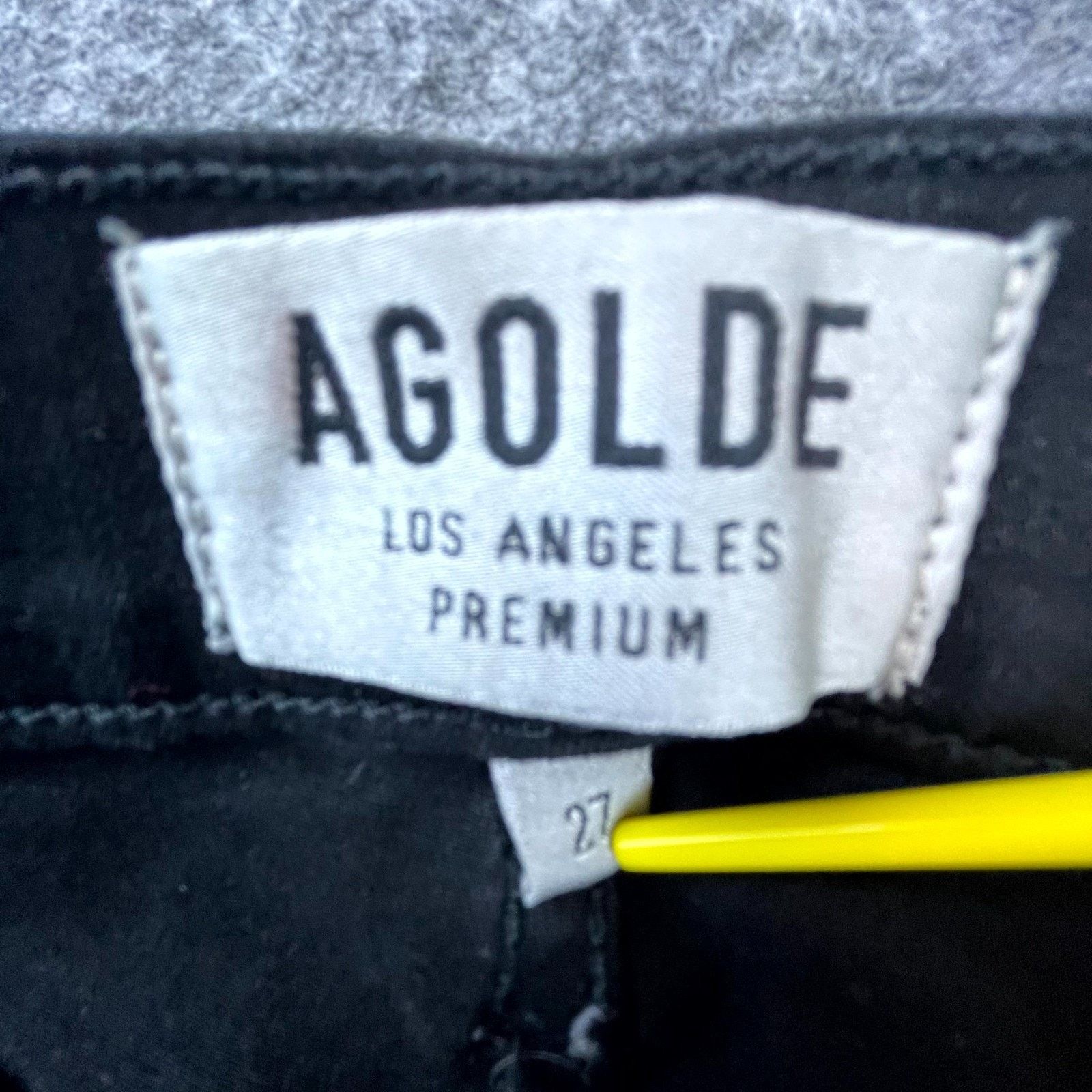 Agolde Agolde Jeans Women 27 Black Denim Skinny Cotton Stretch Size 27" / US 4 / IT 40 - 3 Thumbnail