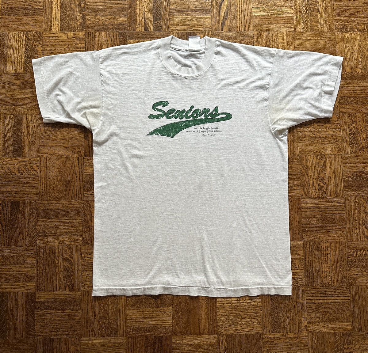 Band Tees Vintage 90s Seniors Bob Marley Quote Graphic Tee Size US XL / EU 56 / 4 - 2 Thumbnail