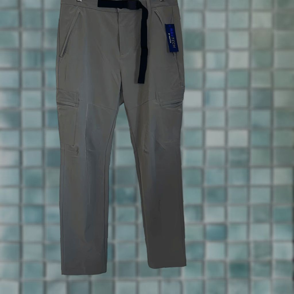 Nautica Nautica Men Navtech Slim Fit Utility Pant 34W 32L Gray Water Repellent Khakis Slim 4 Way Stretch Mens Size US 34 / EU 50 - 1 Thumbnail
