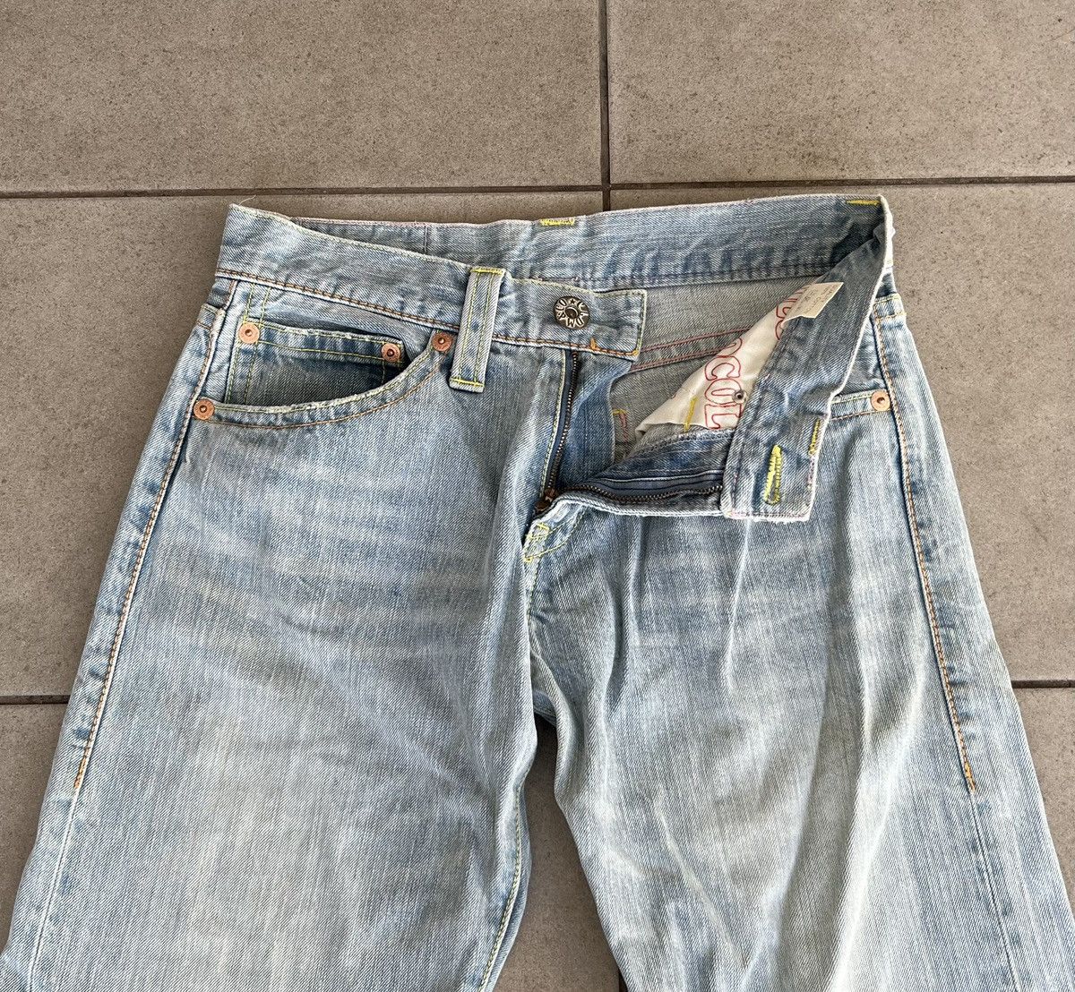 Japanese Brand Vintage CO & LU Iconic Japanese Brand Faded Blue Jeans Size US 26 / EU 42 - 7 Thumbnail