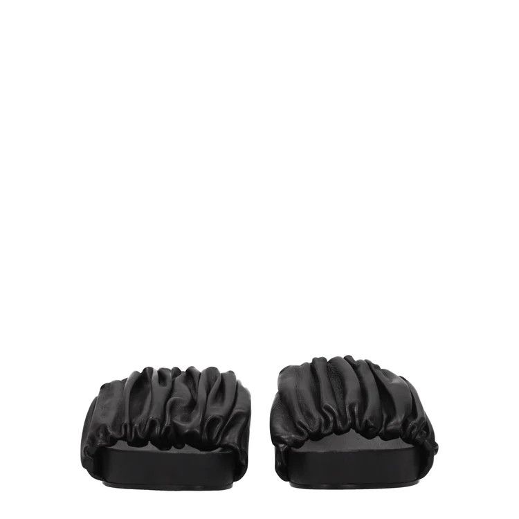Jil Sander ob1o1e1124 Leather Slippers in Black Size US 7 / IT 37 - 3 Thumbnail
