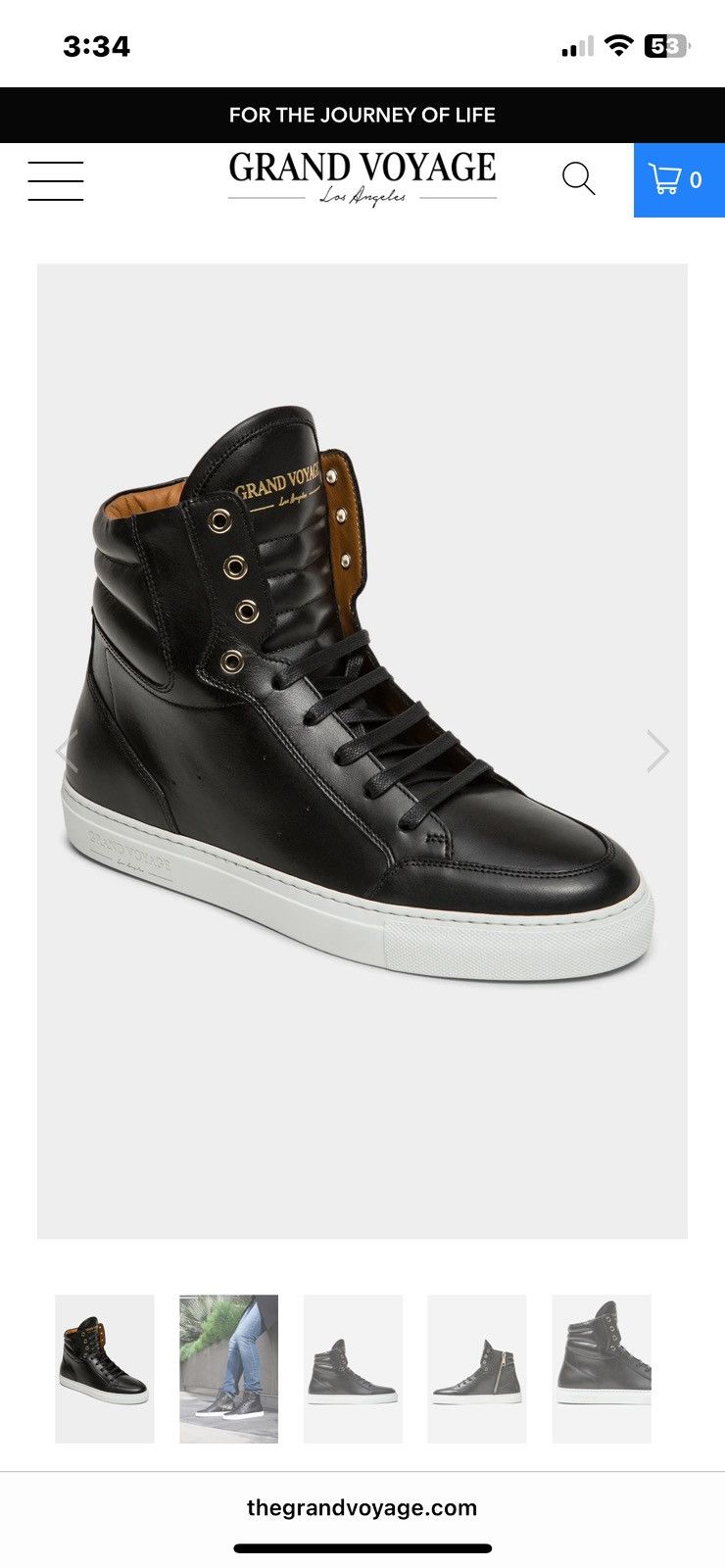Nordstrom Leather Designer zipper Hightops Size US 8.5 / EU 41-42 - 5 Thumbnail