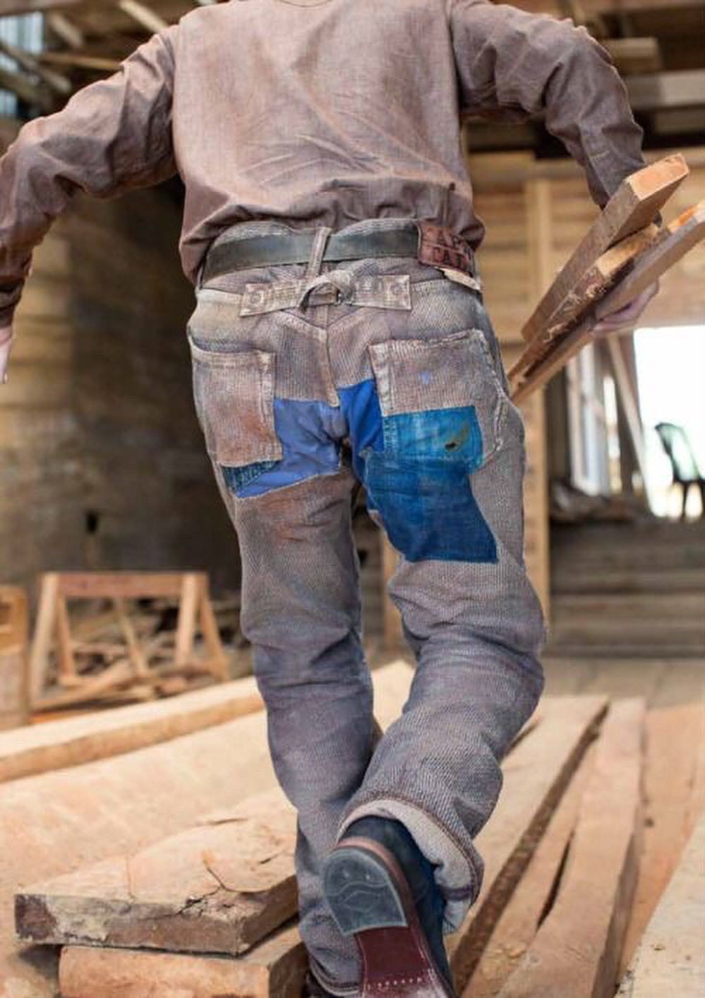 Kapital 2015 Kountry Buckle Back Boro Century Denim Patchwork Size US 34 / EU 50 - 3 Thumbnail