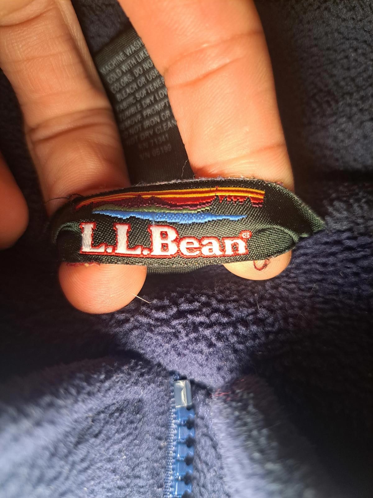L.L. Bean LL Bean Fleece Jacket Sweater Pullover Mens Large Navy Blue Size US L / EU 52-54 / 3 - 2 Thumbnail