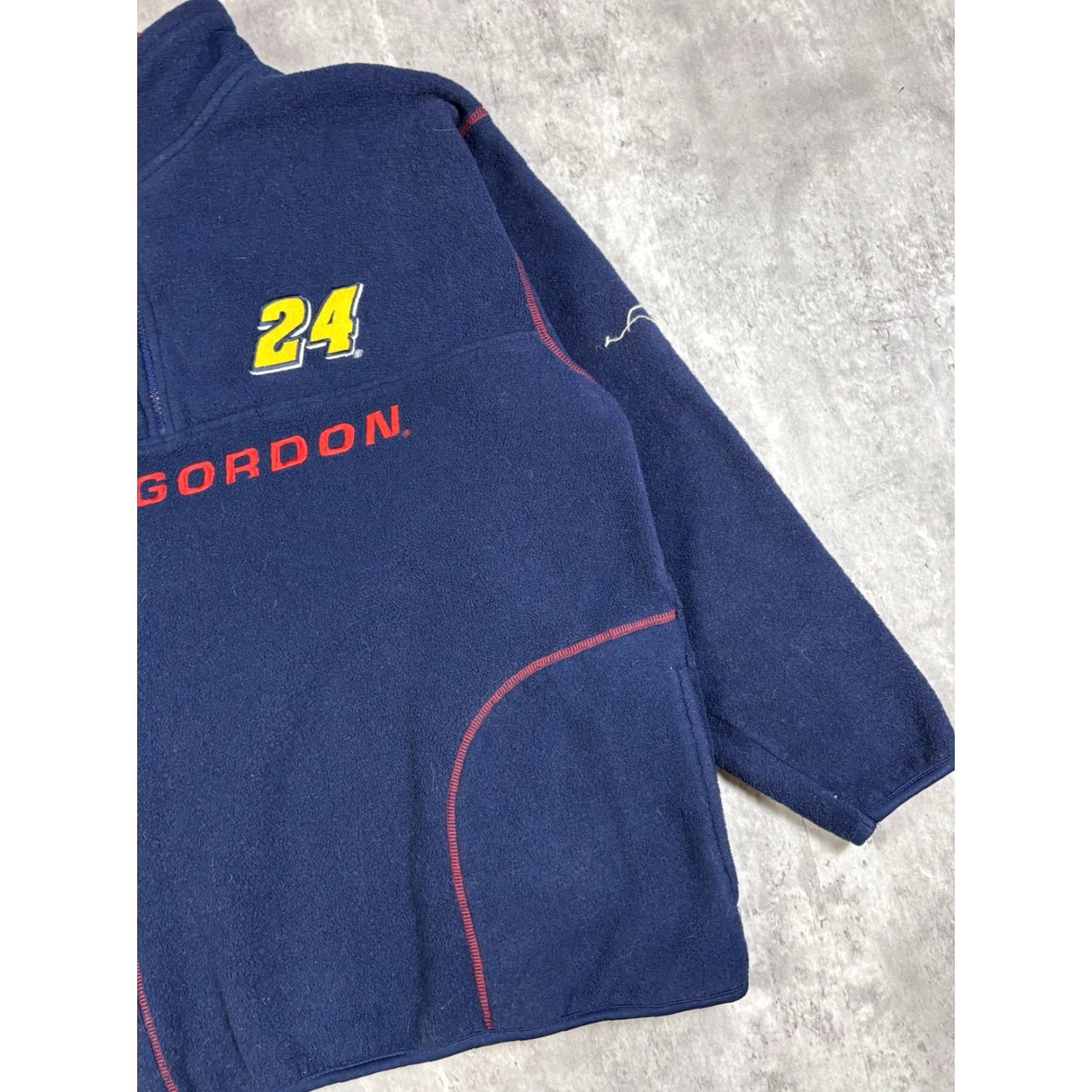 Chase Authentics VINTAGE 90s Jeff Gordon Q-Zip Fleece Pullover Sweatshirt Men L Blue Embroidered Logo Graphic Print Chase Authentics Team Racing Cars Sports 90s Mens Size US L / EU 52-54 / 3 - 4 Thumbnail