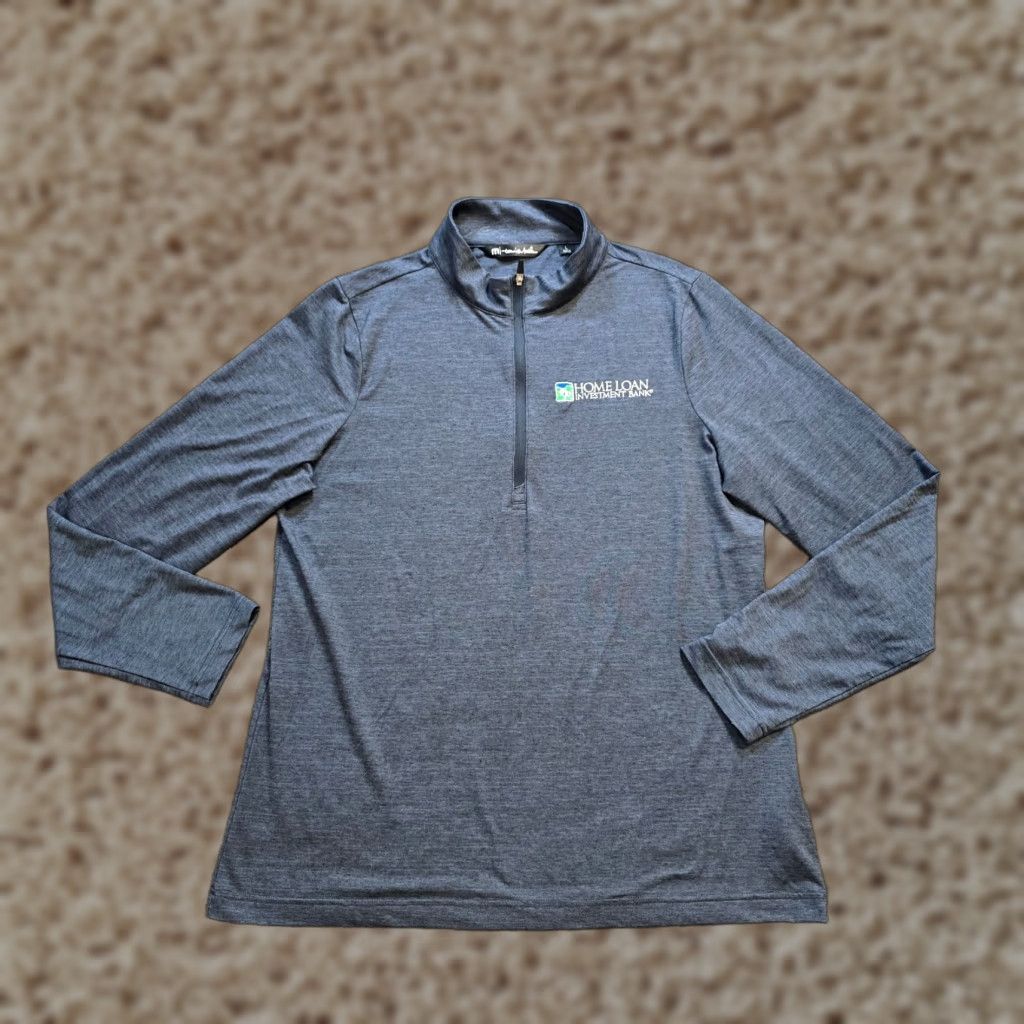 TravisMathew Travis Mathew Shirt Womens L Gray 1/4 Zip Pullover Long Sleeve Athletic Regular Size Type Casual Logo Size L / US 10 / IT 46 - 1 Thumbnail